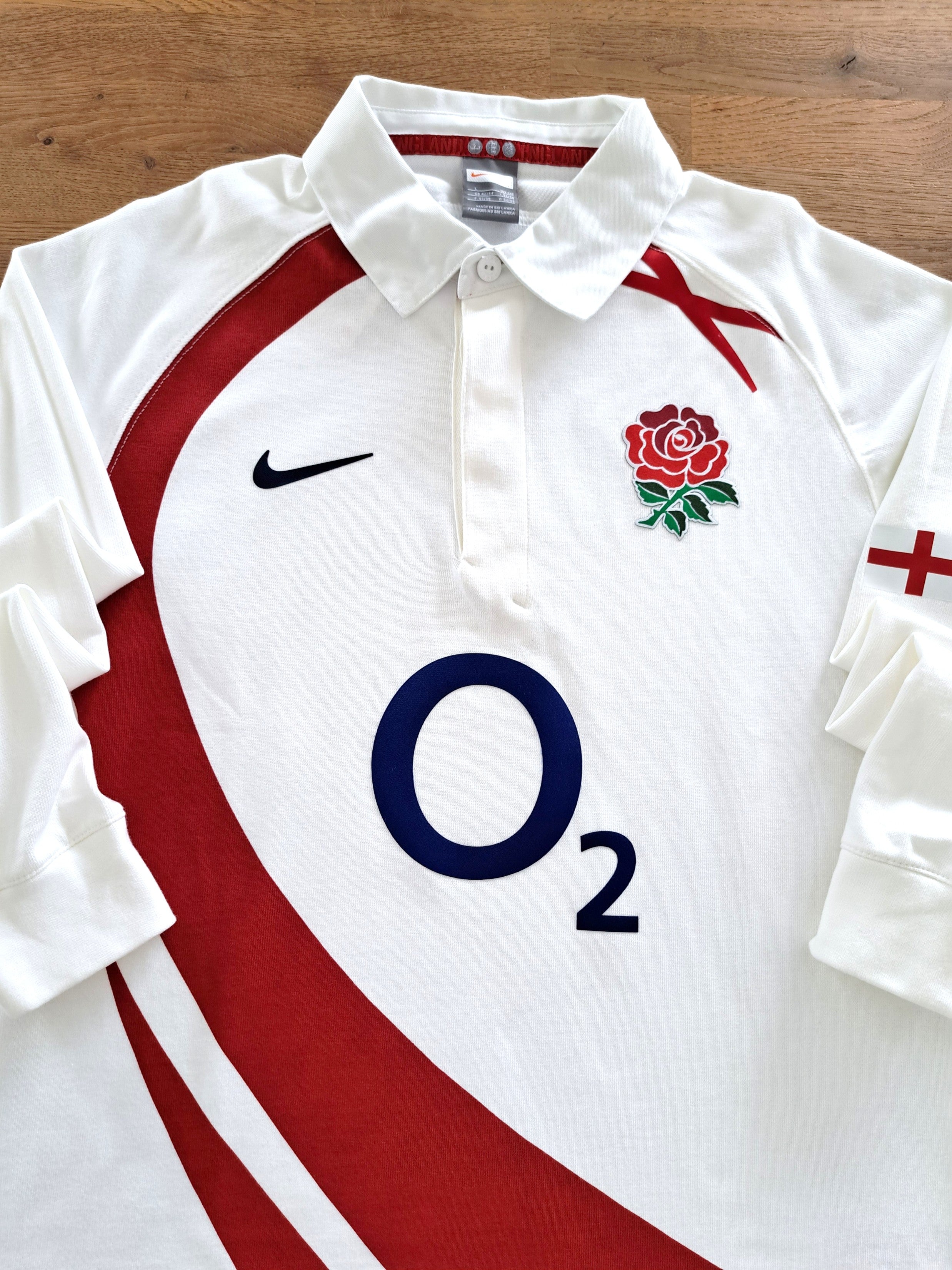 2007/08 England Home Long Sleeve Rugby Shirt