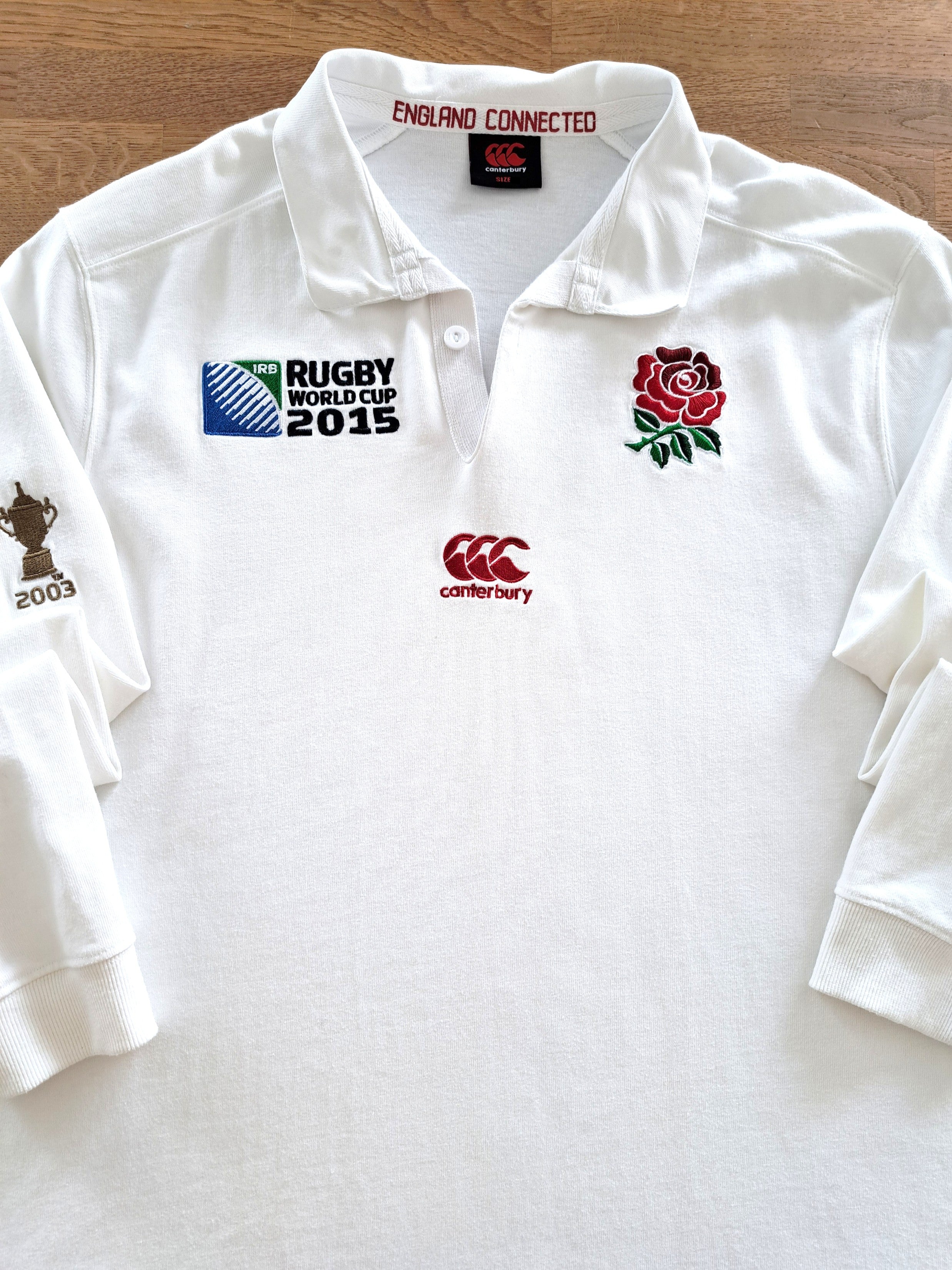 2015 England Home World Cup Long Sleeve Rugby Shirt