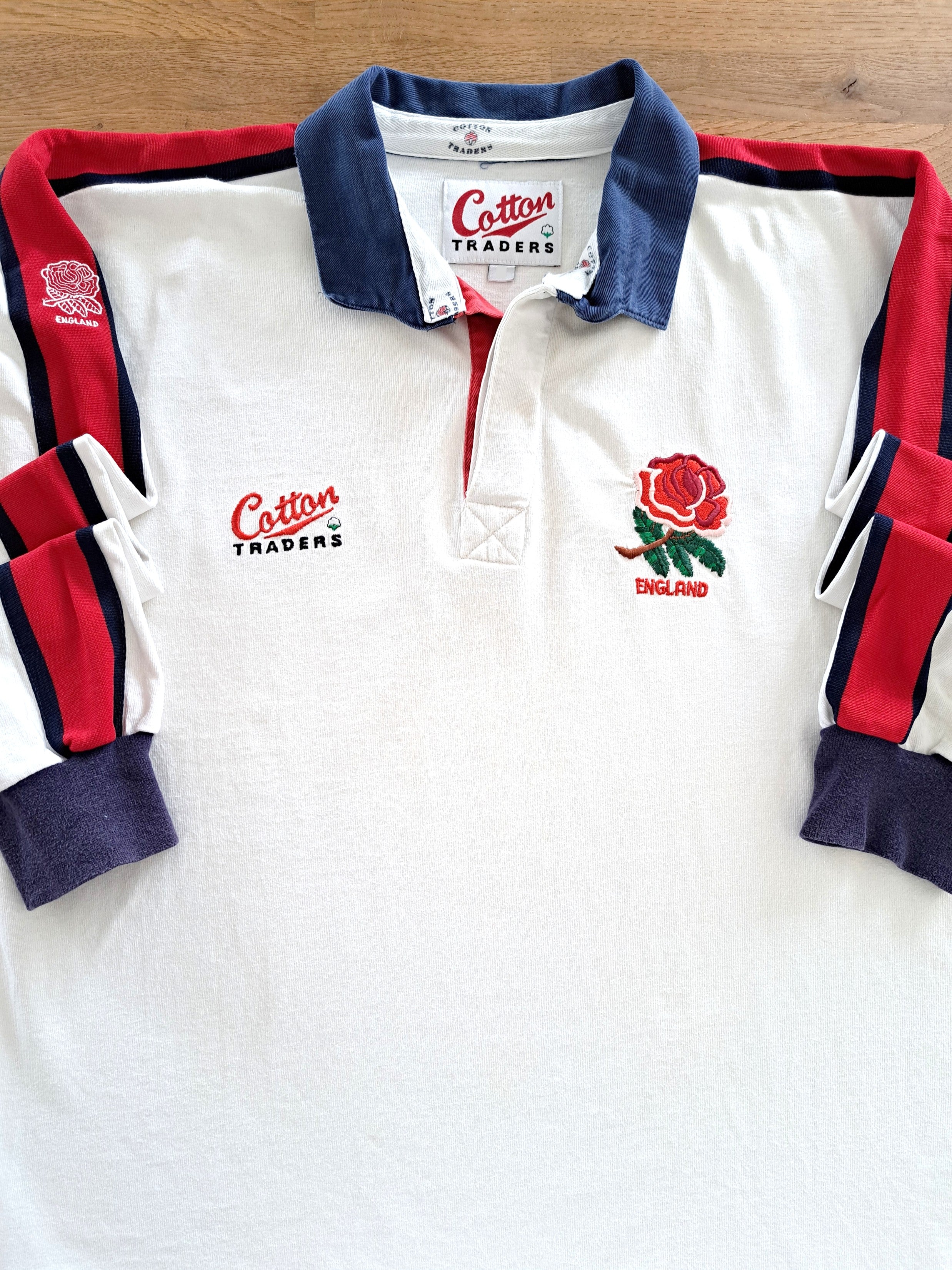 1992/93 England Home Long Sleeve Rugby Shirt
