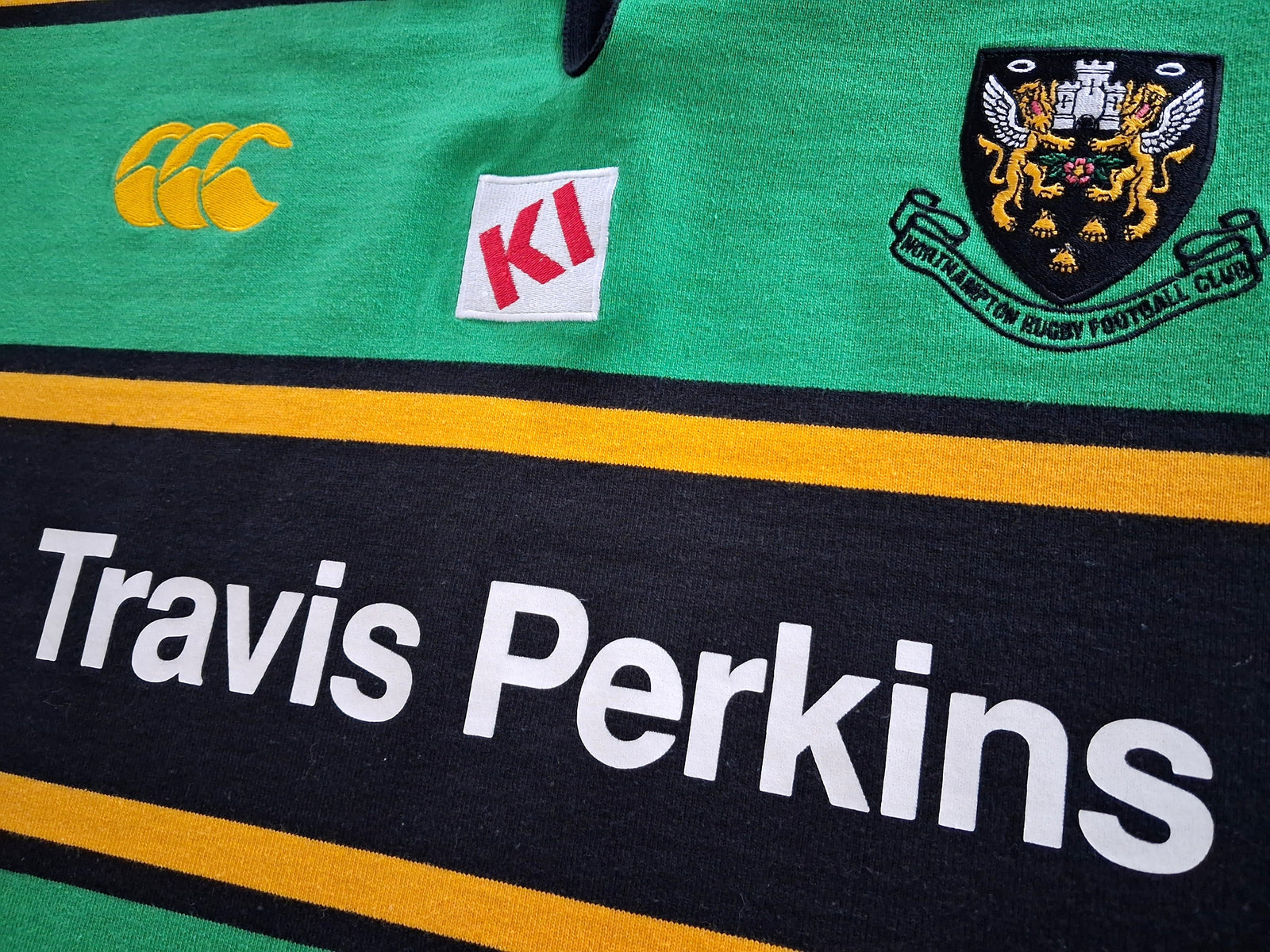 2001/02 Northampton Saints Home Rugby Shirt. (XXL)