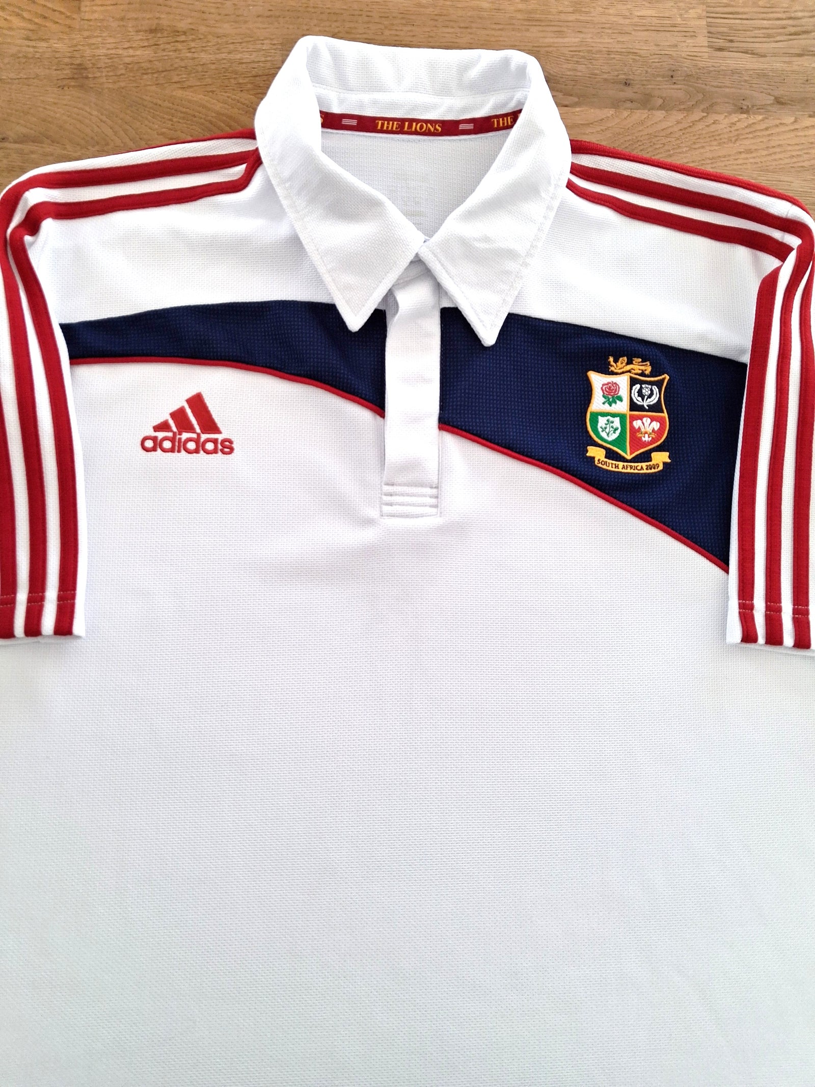 2009 British & Irish Lions Polo Rugby Training Shirt - White (XXL)