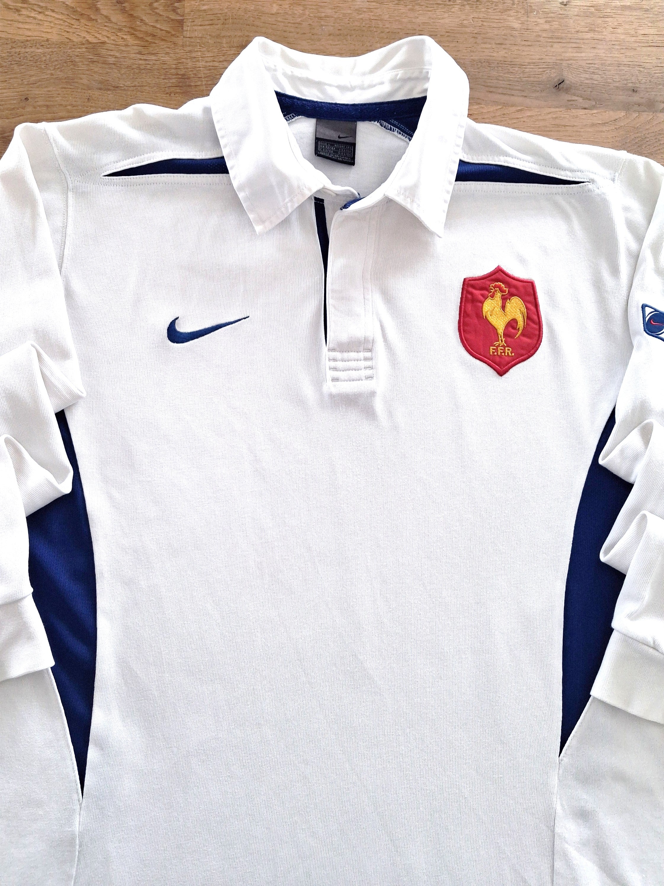 2003/04 France Away Long Sleeve Rugby Shirt