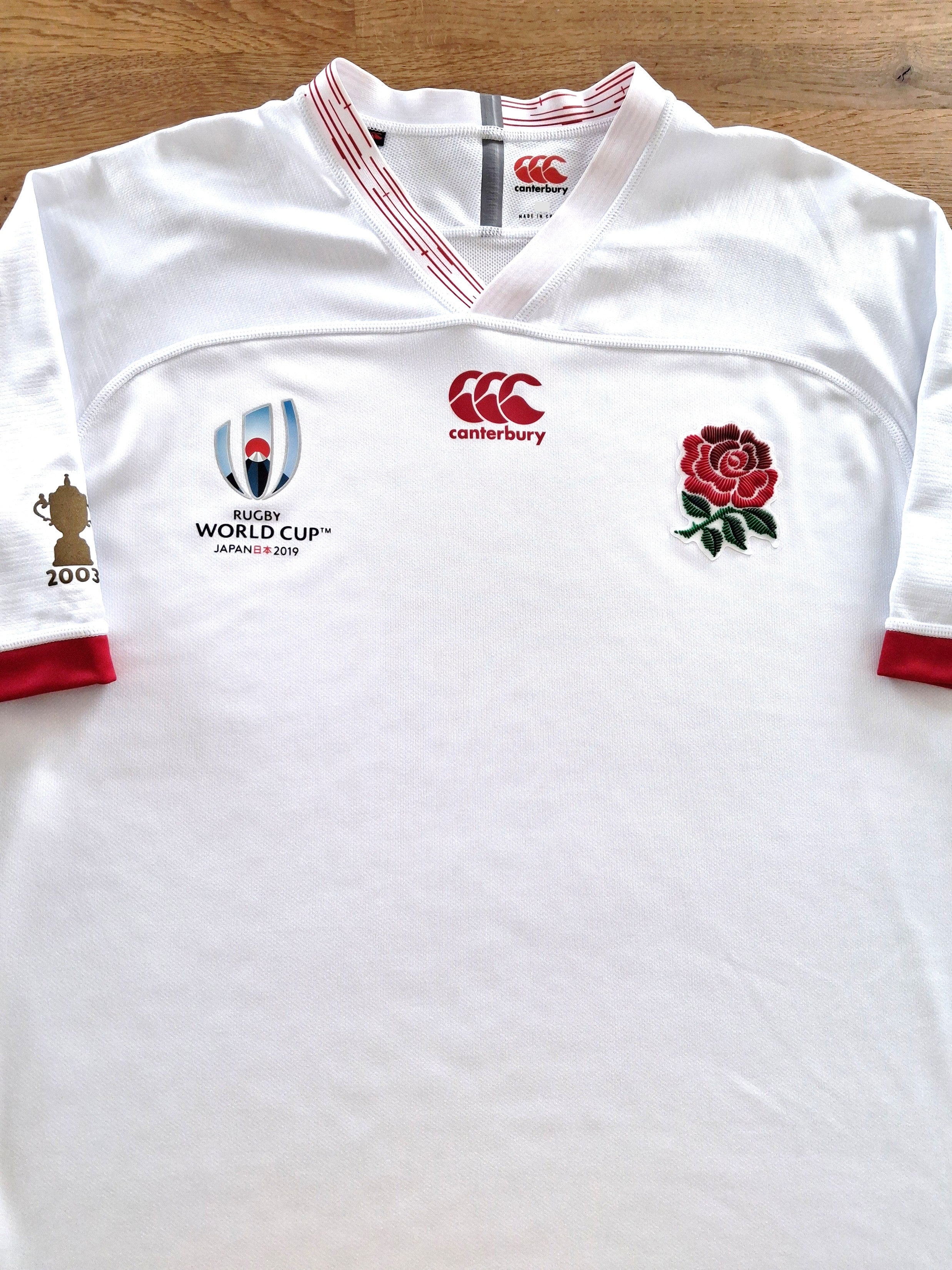 2019 England Home Vapodri World Cup Rugby Shirt