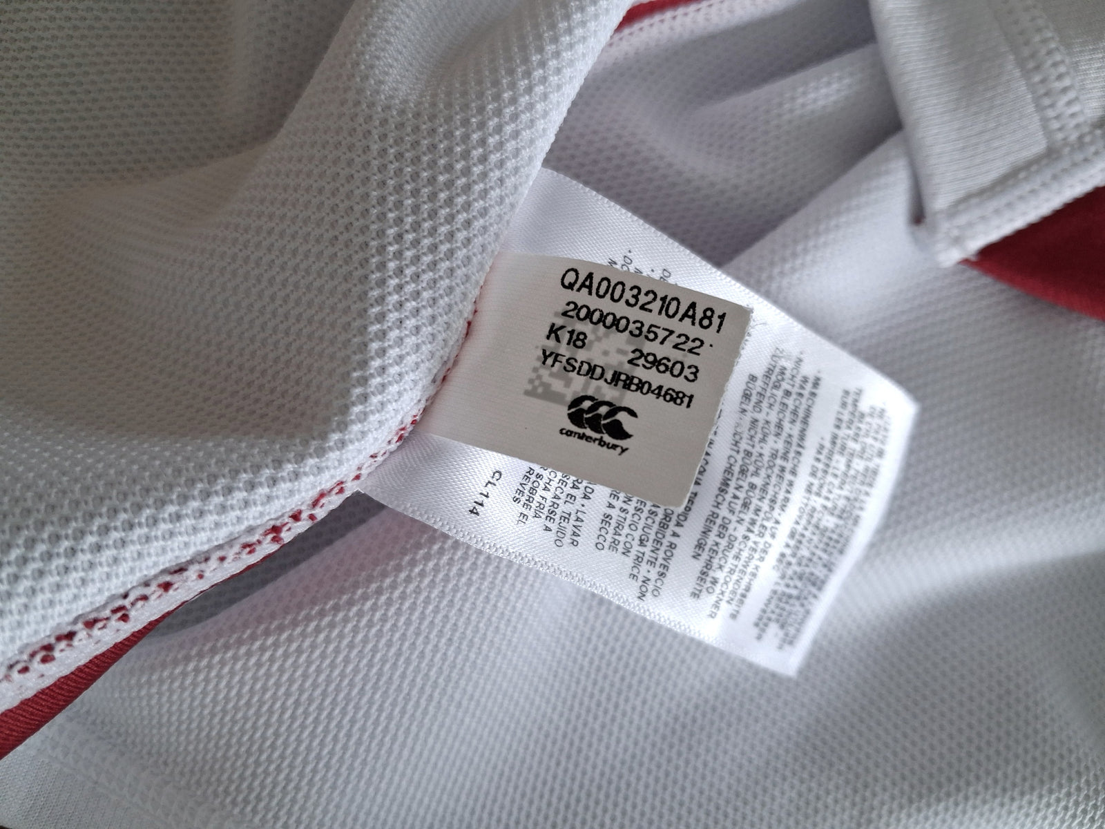 2019 England Home Vapodri World Cup Rugby Shirt (XL)