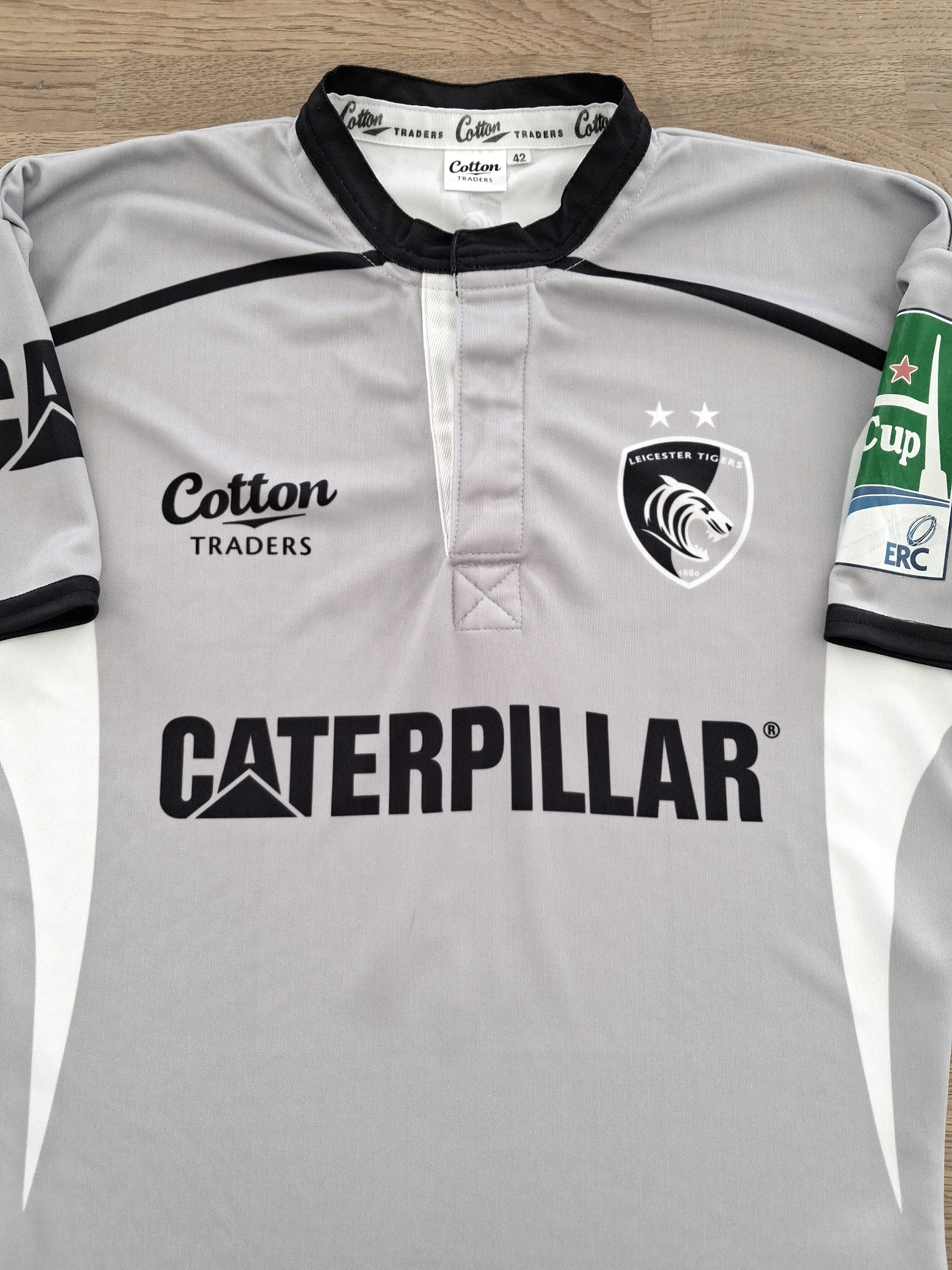 2010/11 Leicester Tigers Away Heineken Cup Player Issue Rugby Shirt