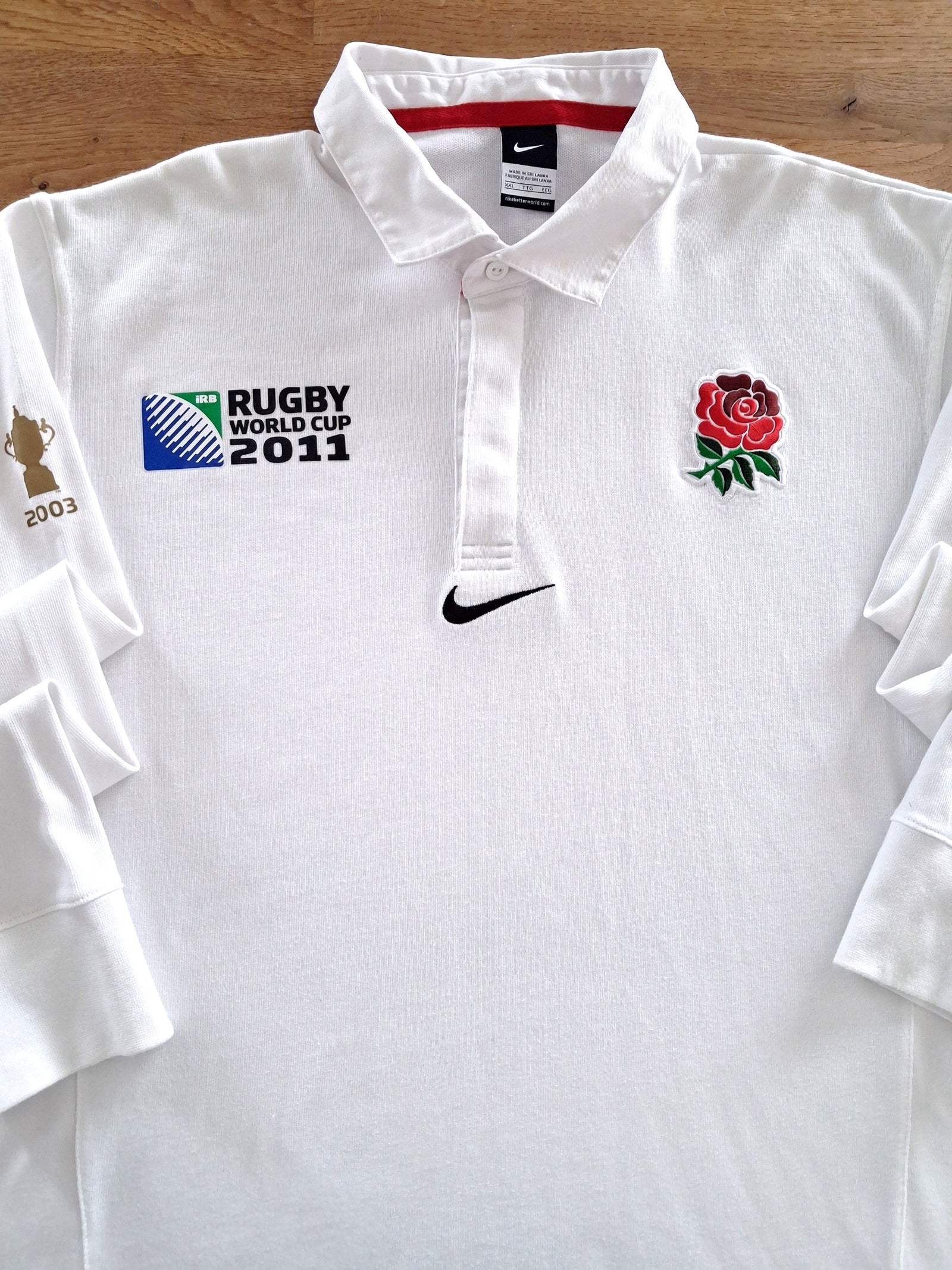2011 England Home World Cup Long Sleeve Rugby Shirt