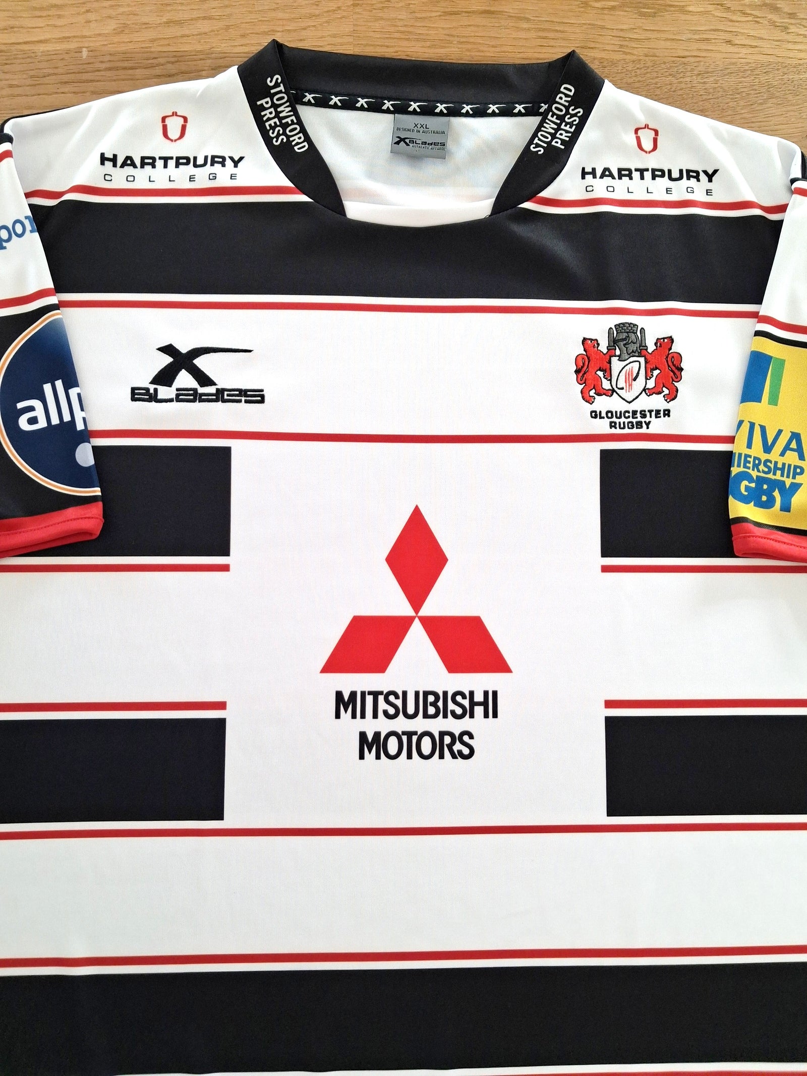 2015/16 Gloucester Away Premiership Rugby Shirt