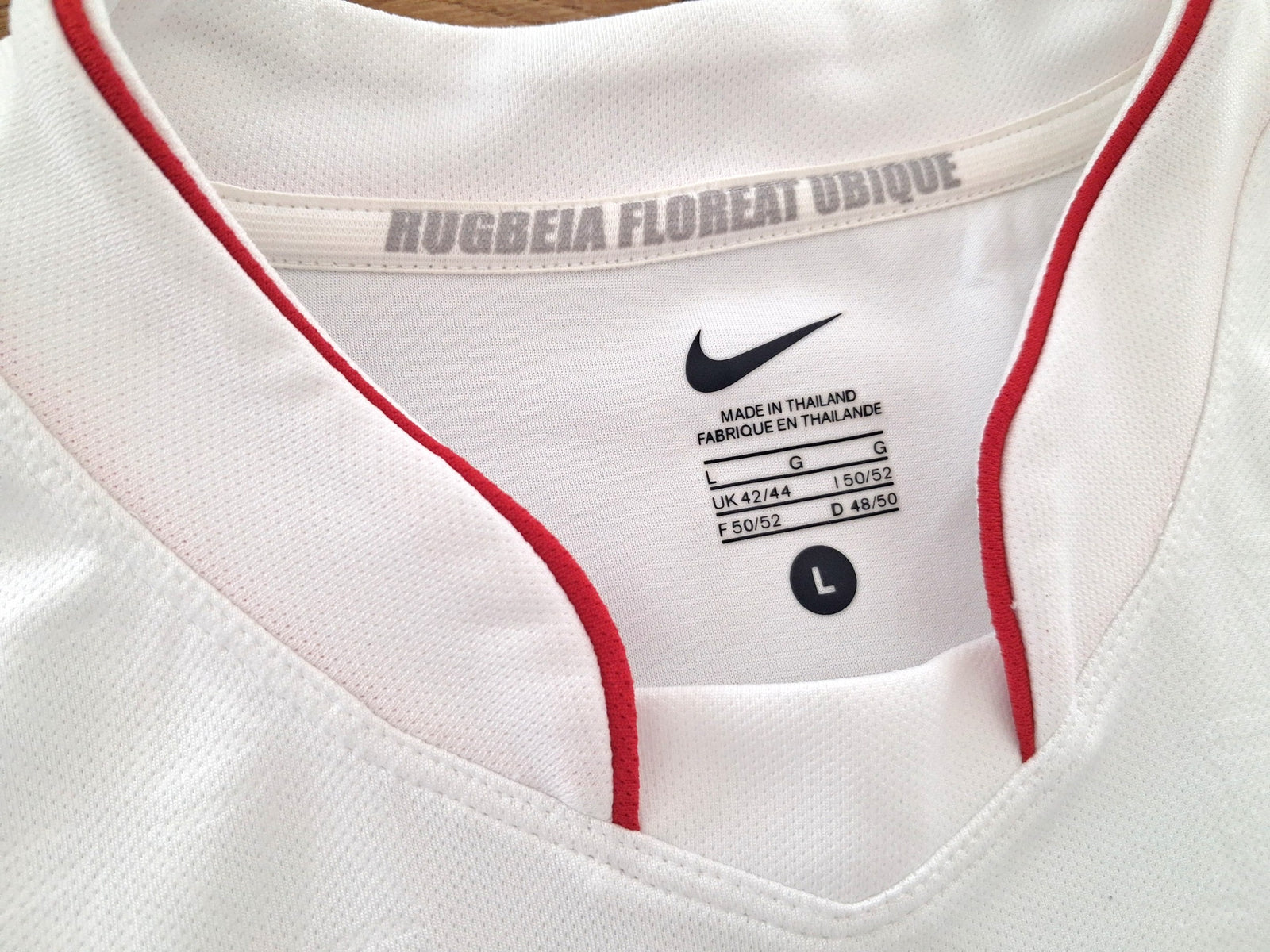 2009/10 England Home Pro-Fit Rugby Shirt #13 (L)
