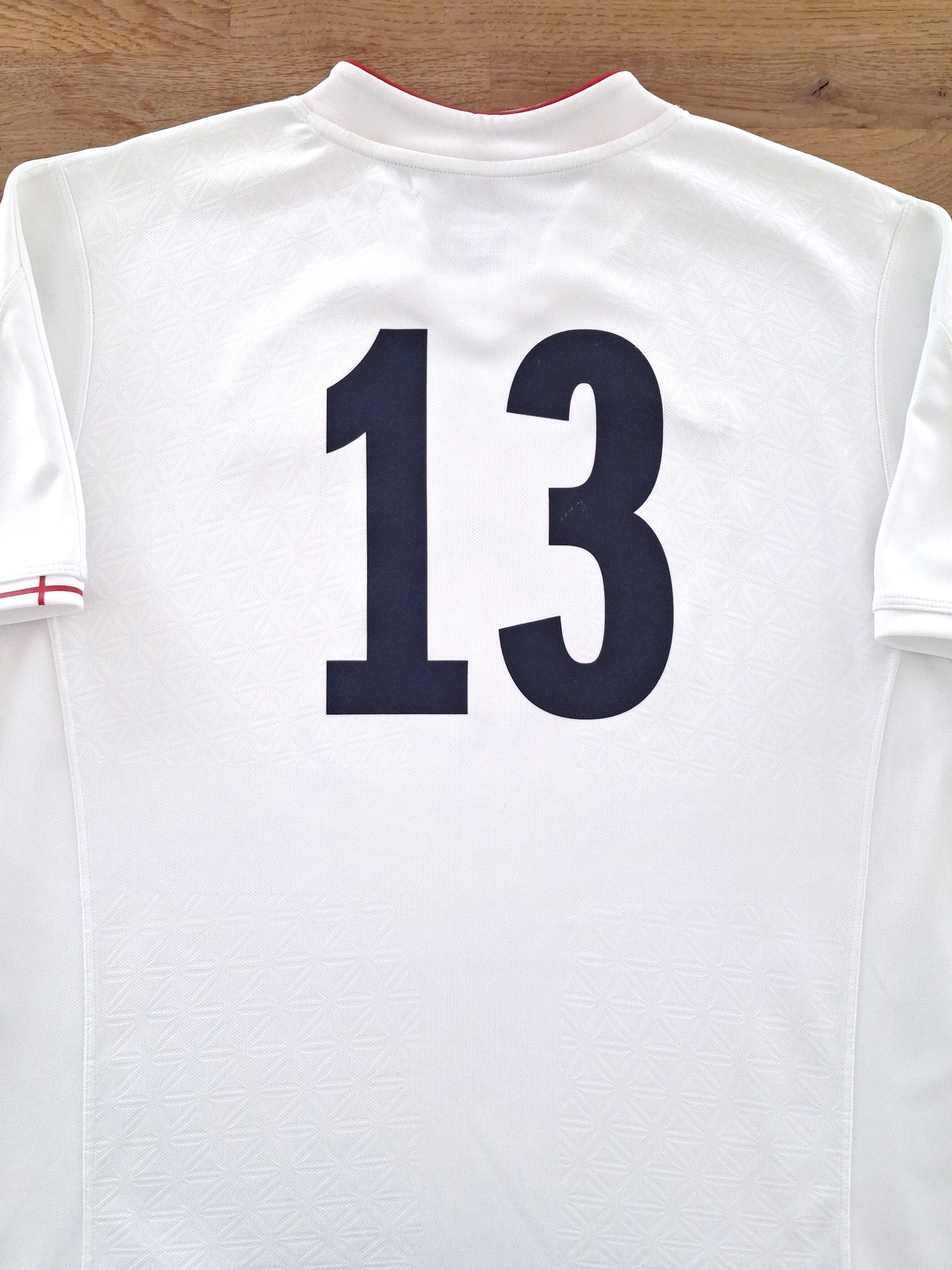 2009/10 England Home Pro-Fit Rugby Shirt #13