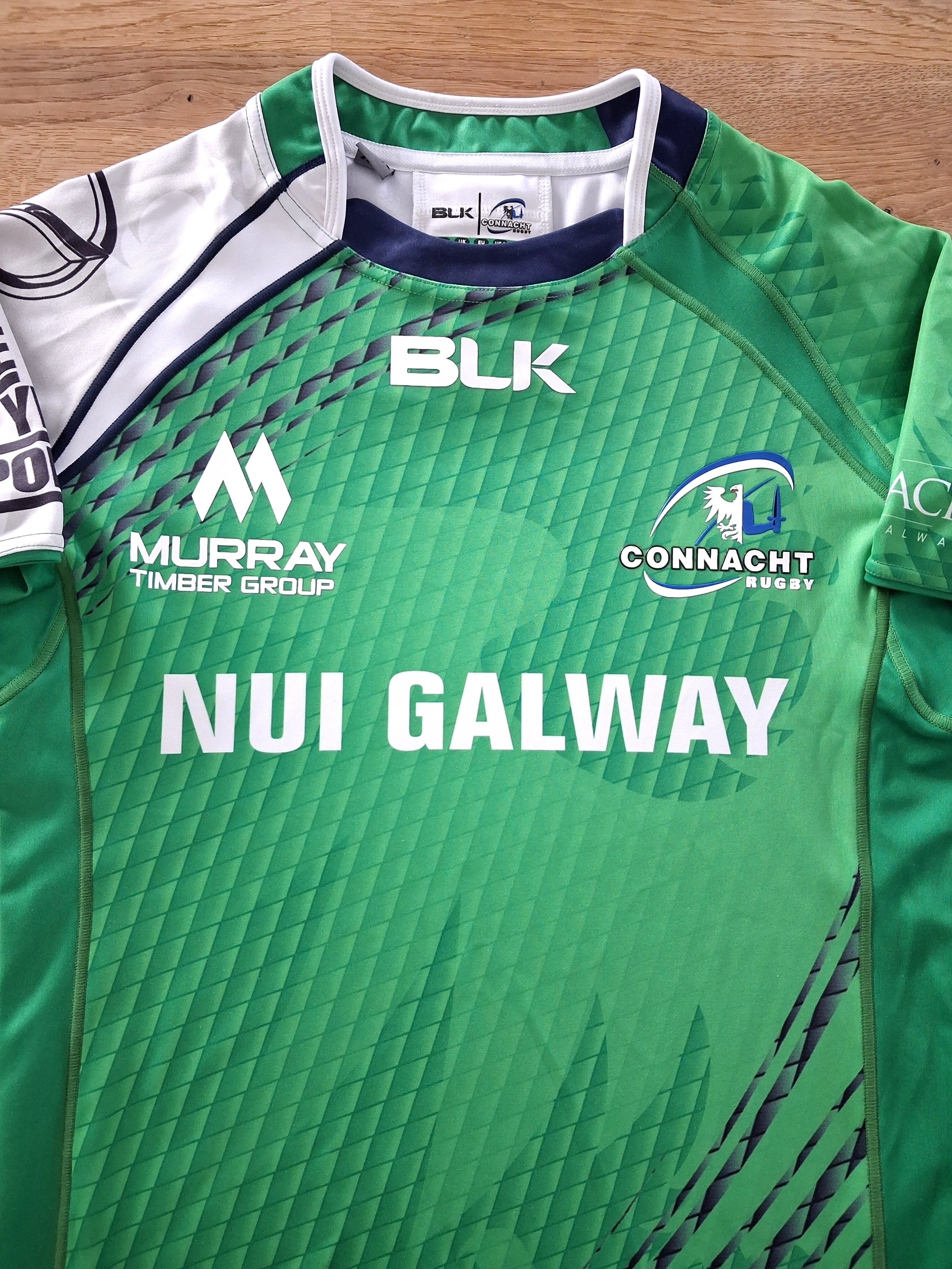 2015/16 Connacht Eagles Home Match Worn Rugby Shirt