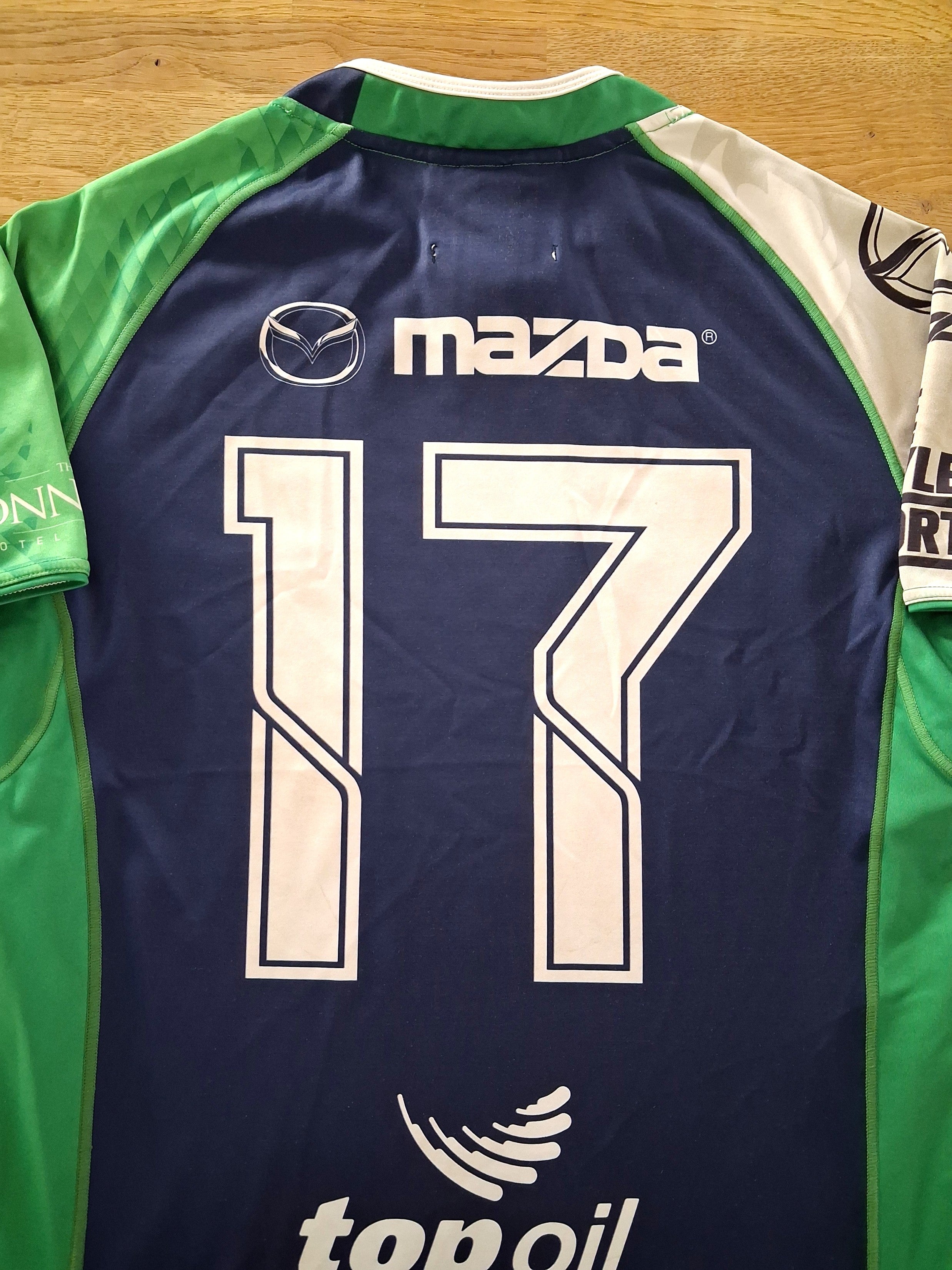 2014/15 Connacht Eagles Home Match Worn Rugby Shirt #17