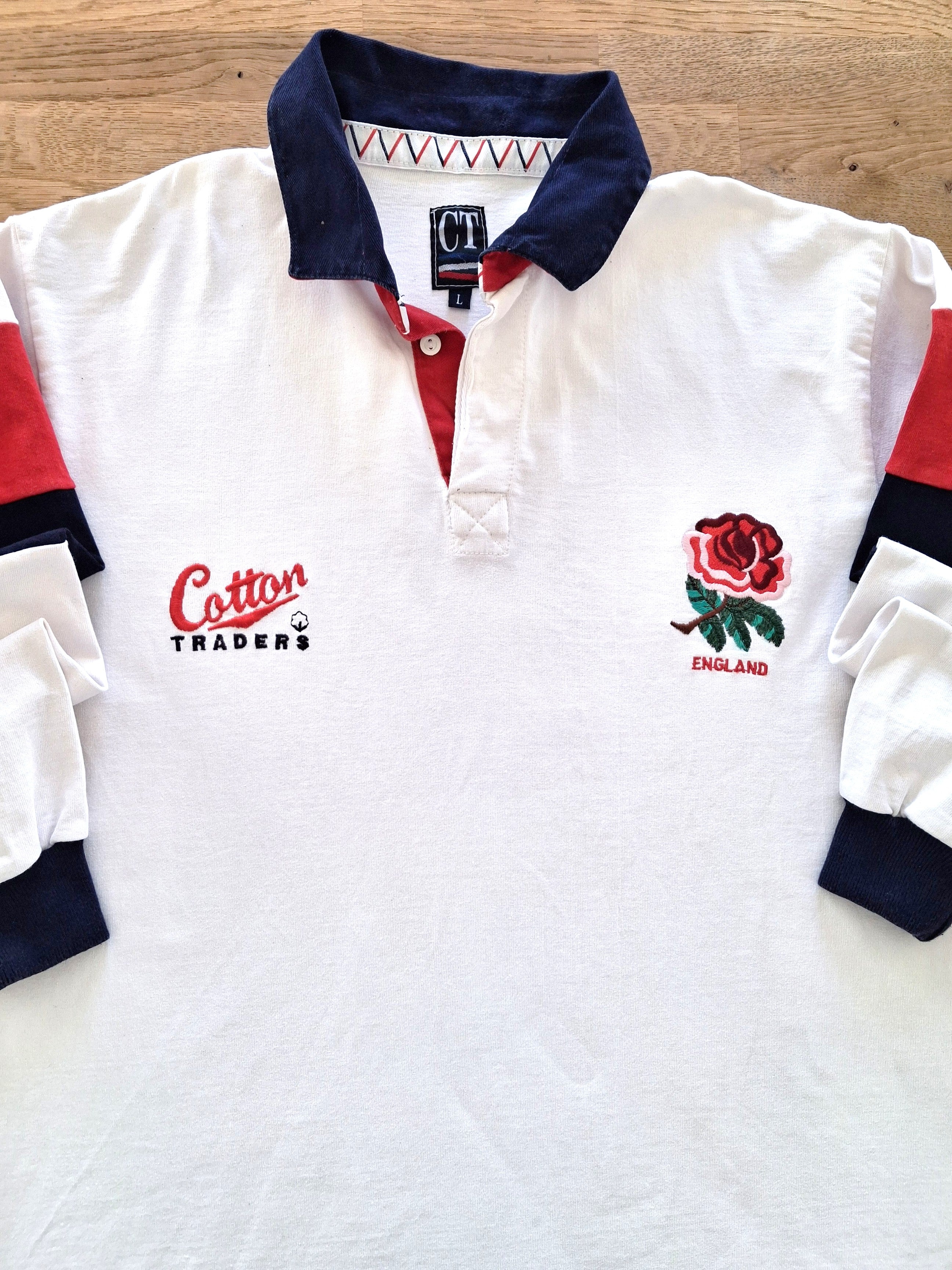 1995/96 England Home Long Sleeve Rugby Shirt