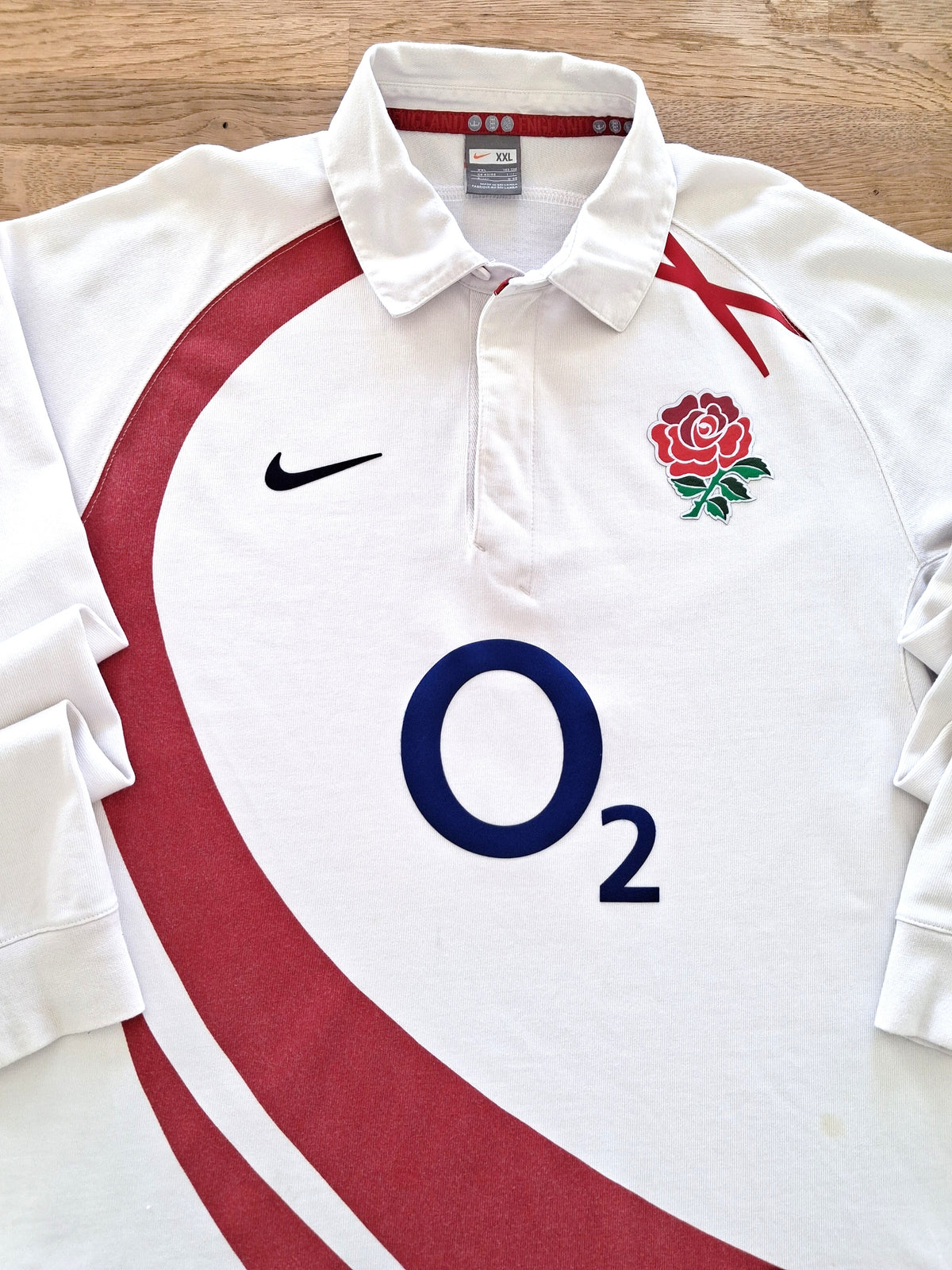 2007/08 England Home Long Sleeve Rugby Shirt