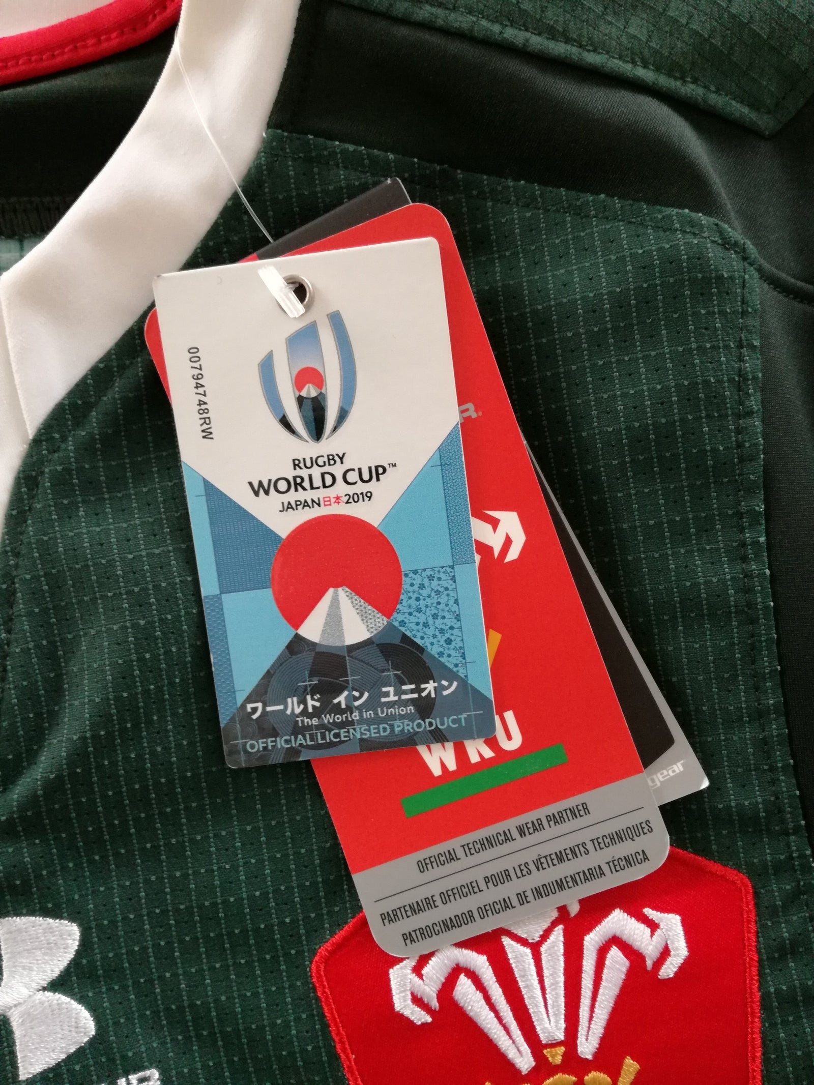 2019 Wales Away World Cup 'Fitted' Rugby Shirt (M) *BNWT*
