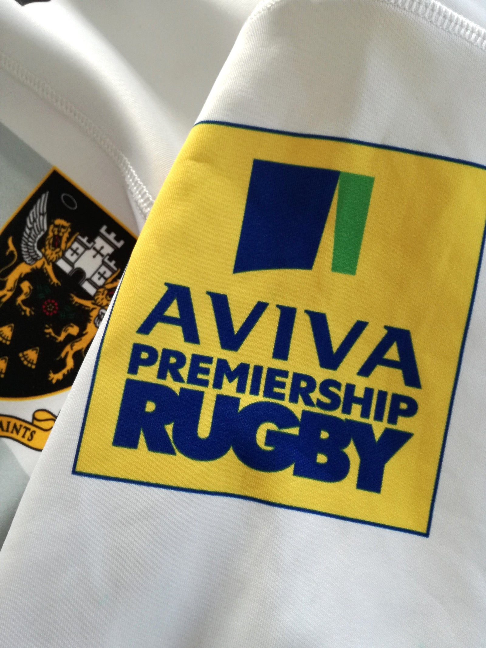 2016/17 Northampton Saints Match Worn Away Premiership Rugby Shirt Ribbans #5 (3XL)