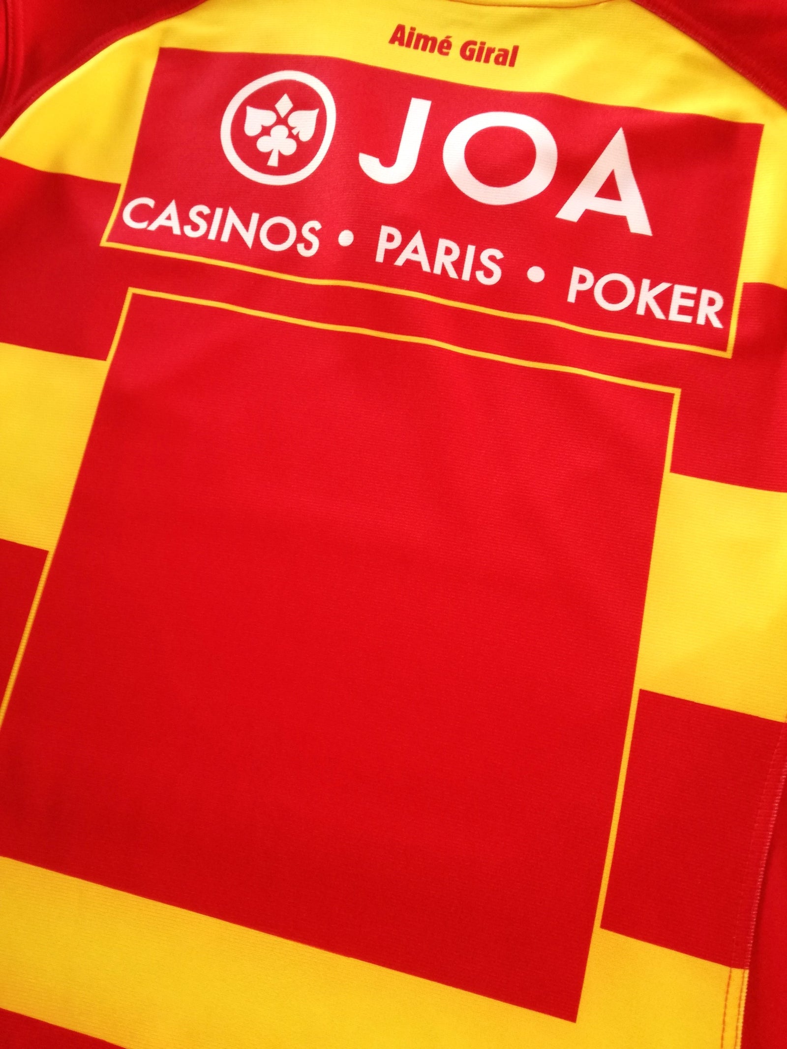 2015/16 Perpignan Home Player Issue Rugby Shirt (XXL)