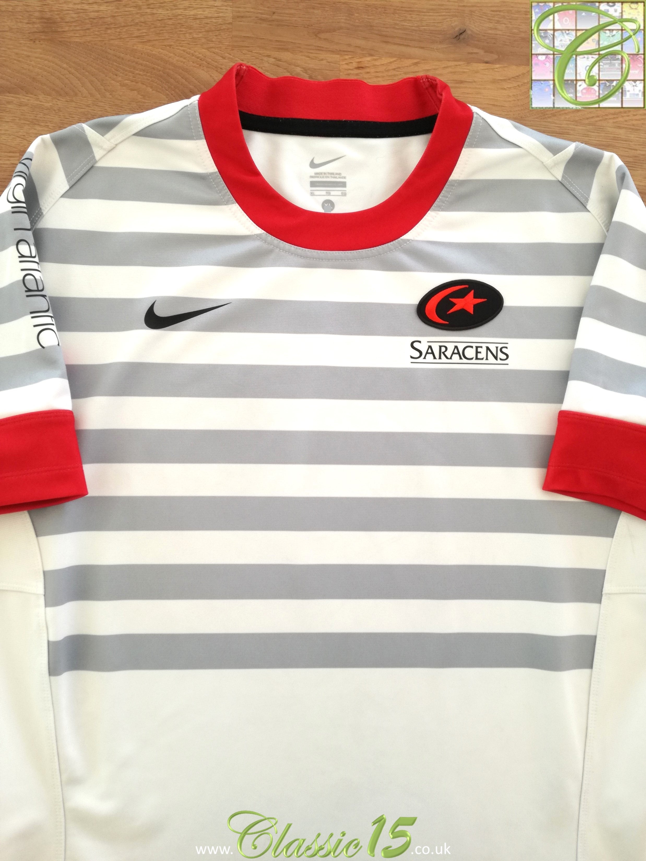 2012/13 Saracens Away Pro-Fit Rugby Shirt (XL)