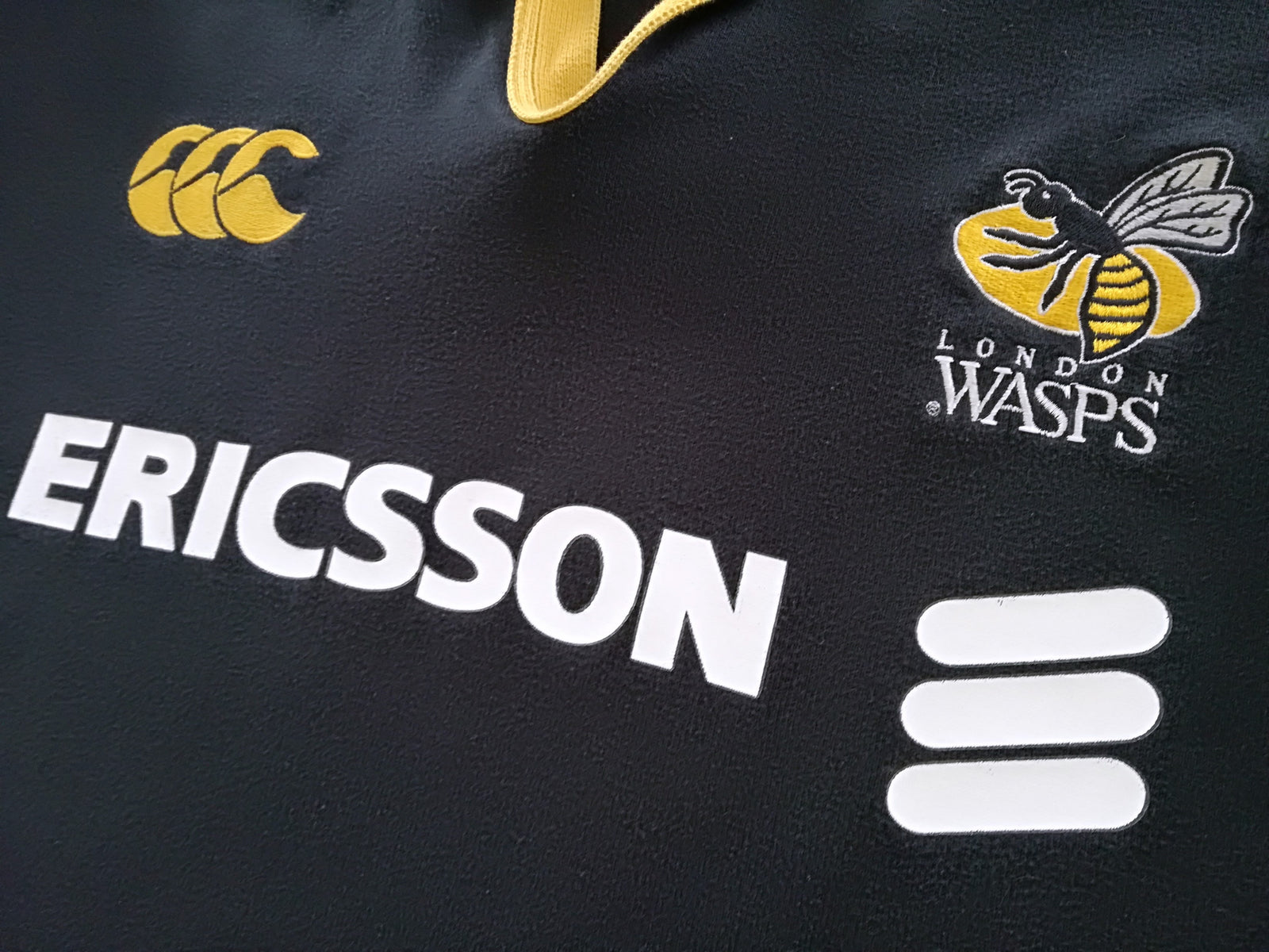1999/00 London Wasps Home Match Worn Premier Rugby Shirt #4 (Dallaglio) (3XL)
