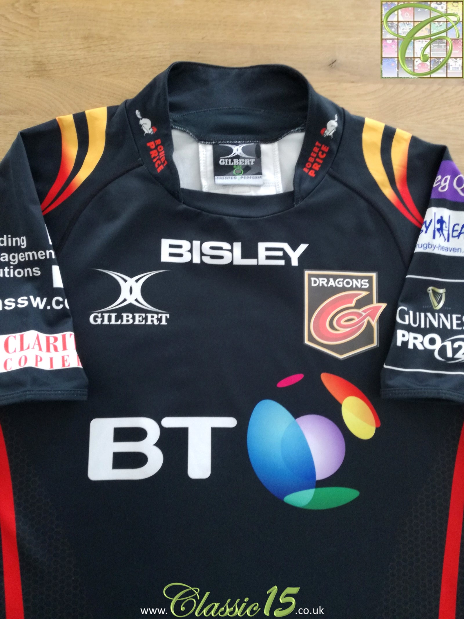 2016/17 Dragons Home Player Issue Pro12 Rugby Shirt