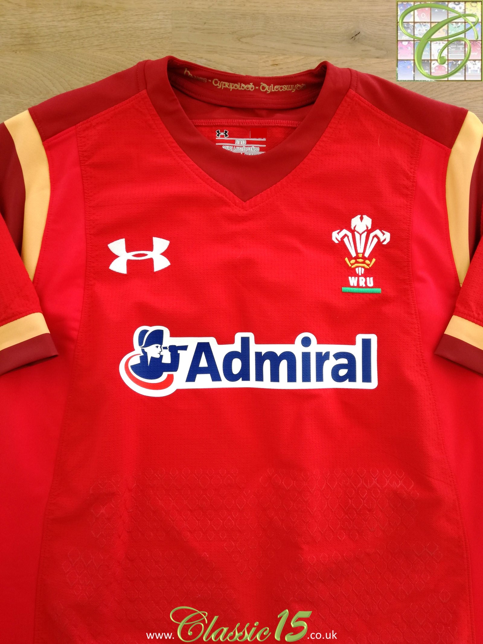 2015/16 Wales Home 'Fitted' Rugby Shirt