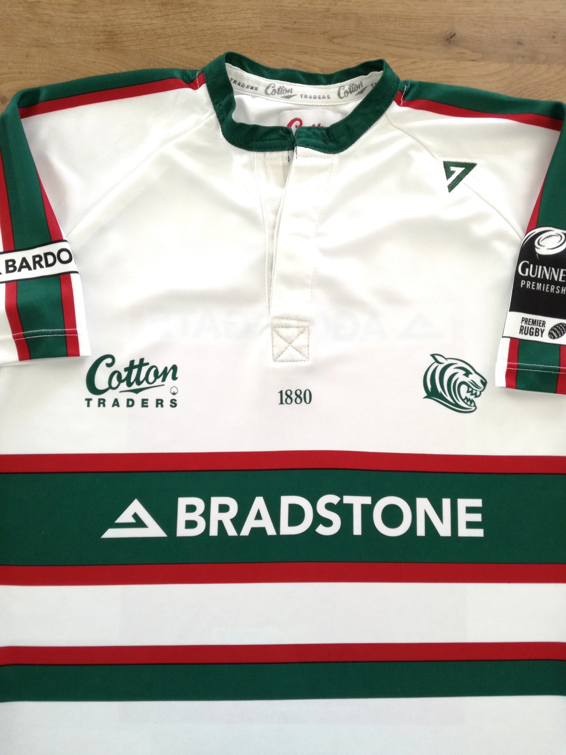 2005/06 Leicester Tigers Away Premiership Player Issue Rugby Shirt