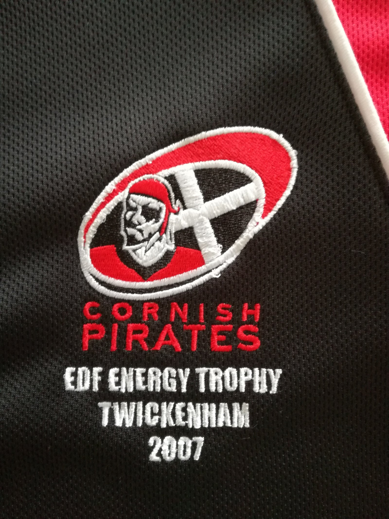 2007 Cornish Pirates Home 'EDF Energy Trophy' Rugby Shirt (XXL)