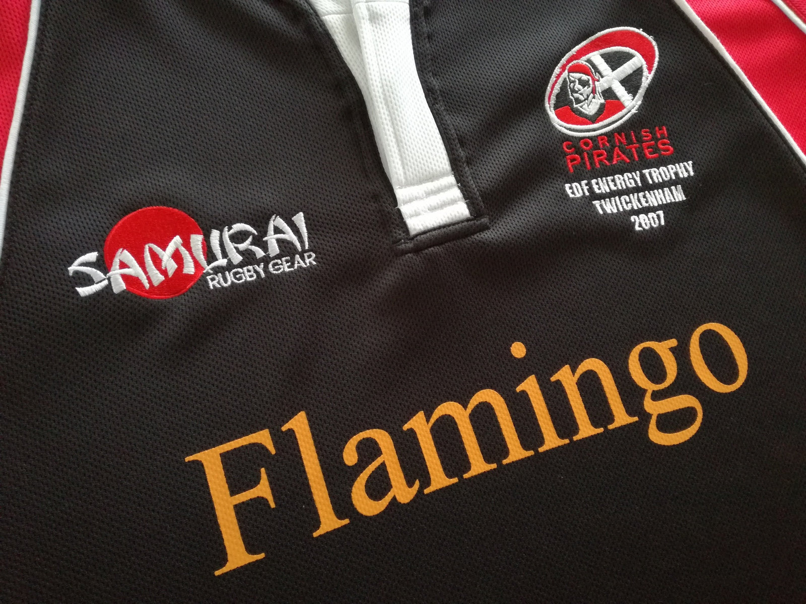 2007 Cornish Pirates Home 'EDF Energy Trophy' Rugby Shirt (XXL)