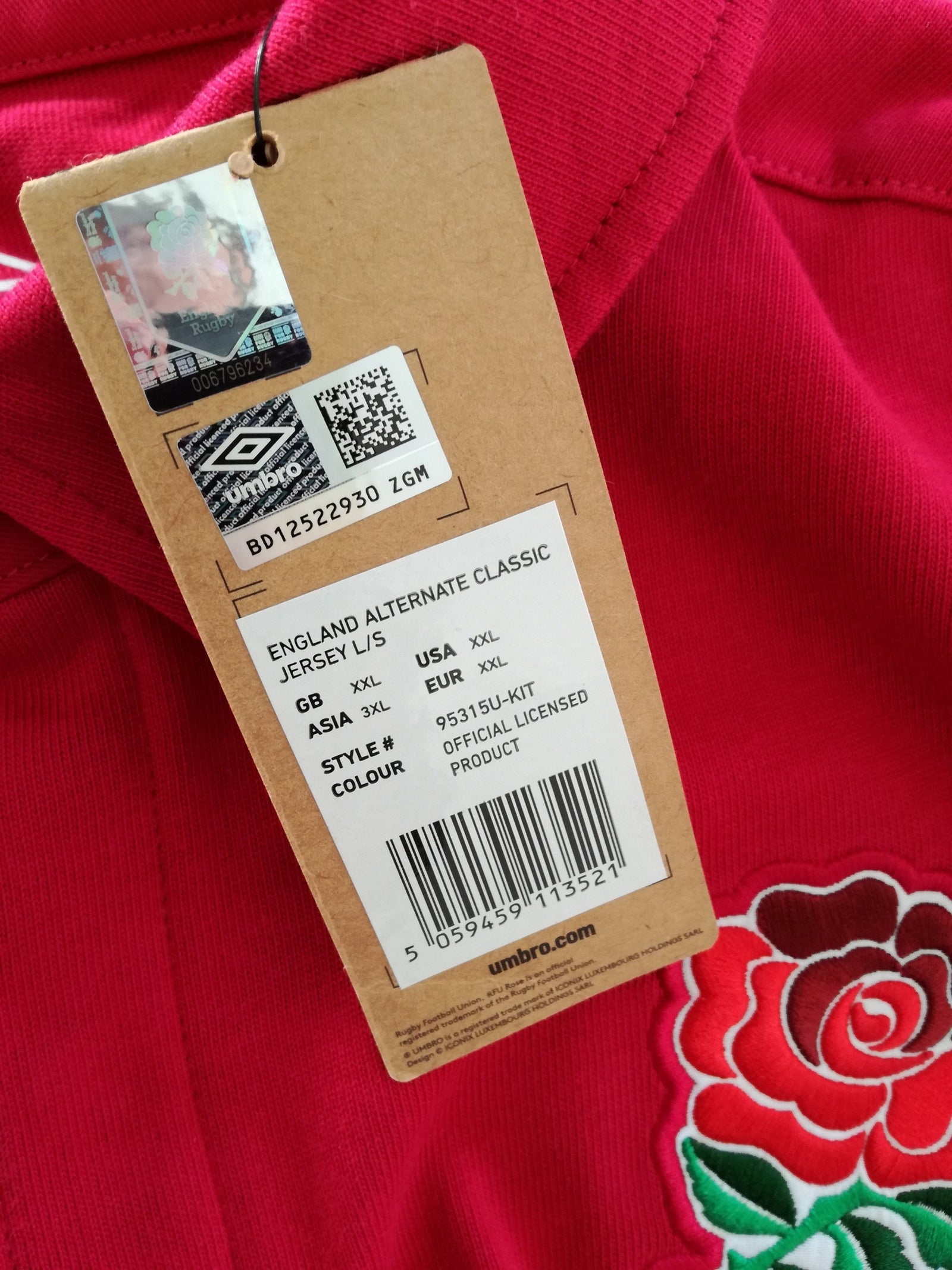2021/22 England Away Rugby Shirt. (XXL) *BNWT*