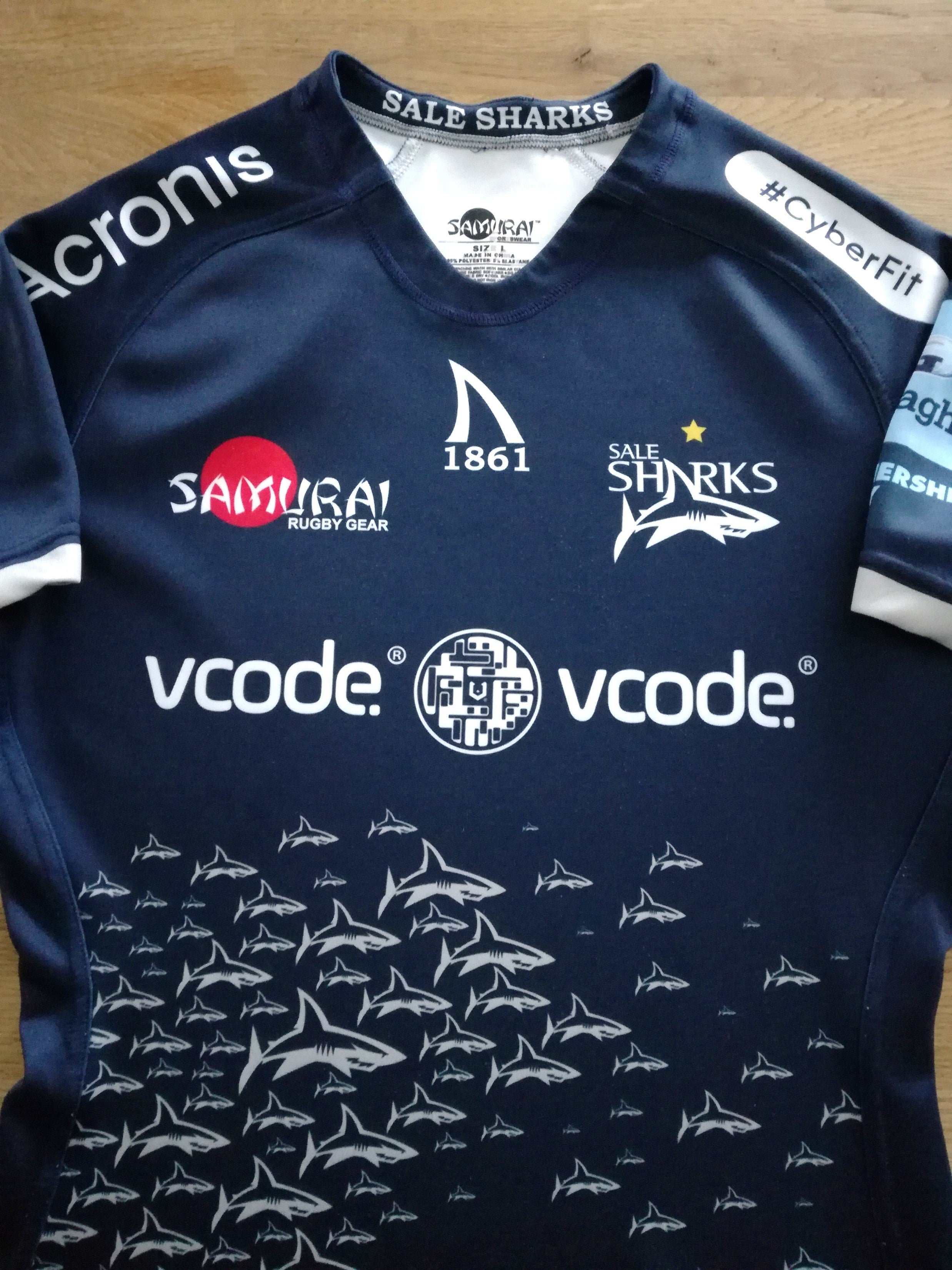 2020/21 Sale Sharks Home Premiership Player Issue Rugby Shirt