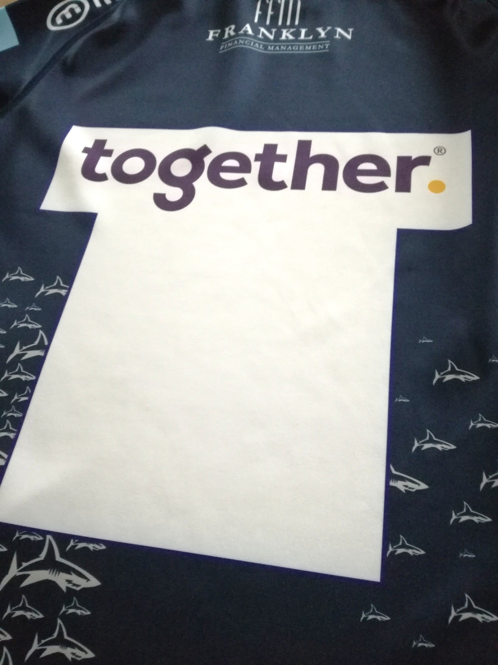 2020/21 Sale Sharks Home Premiership Player Issue Rugby Shirt (L)