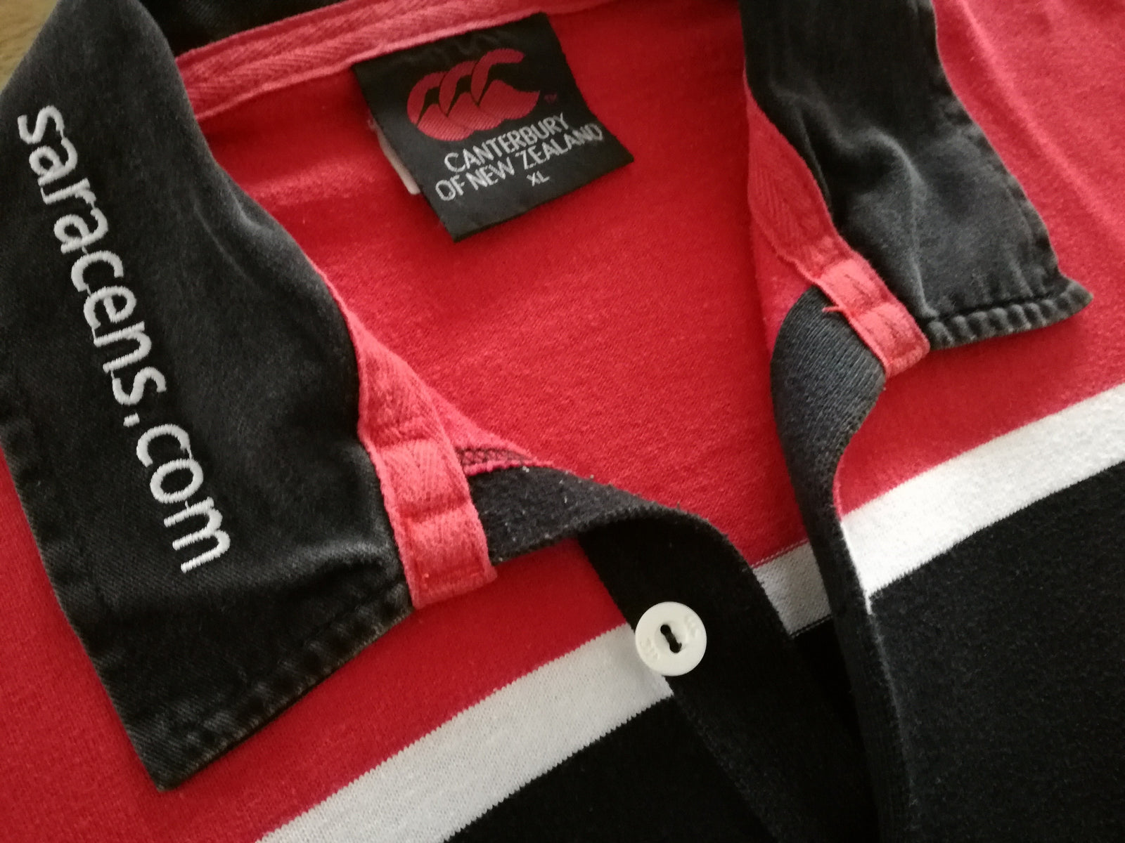 1999/00 Saracens Home Rugby Shirt. (XL)