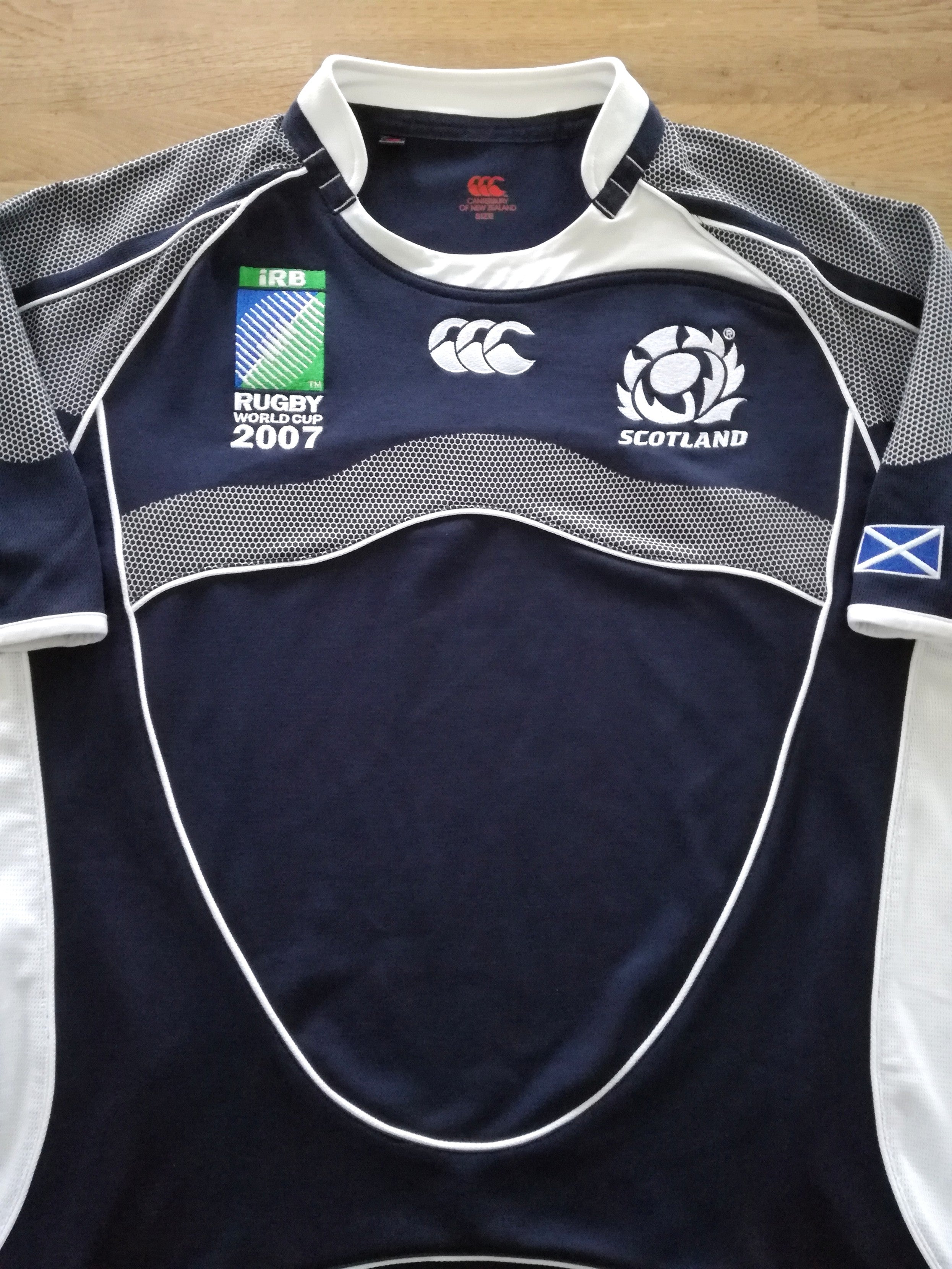 2007 Scotland Home World Cup Pro-Fit Rugby Shirt