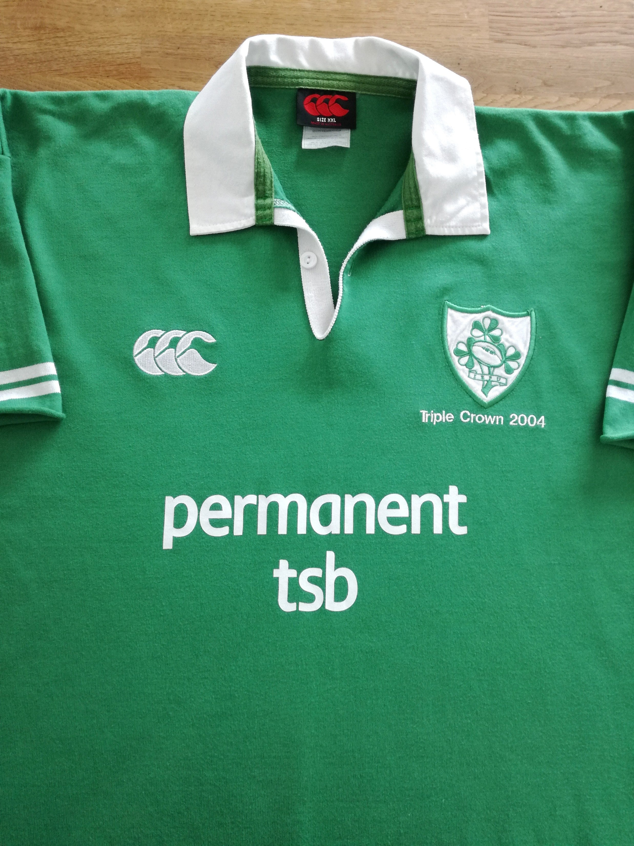 2004 Ireland Home 'Triple Crown' Rugby Shirt