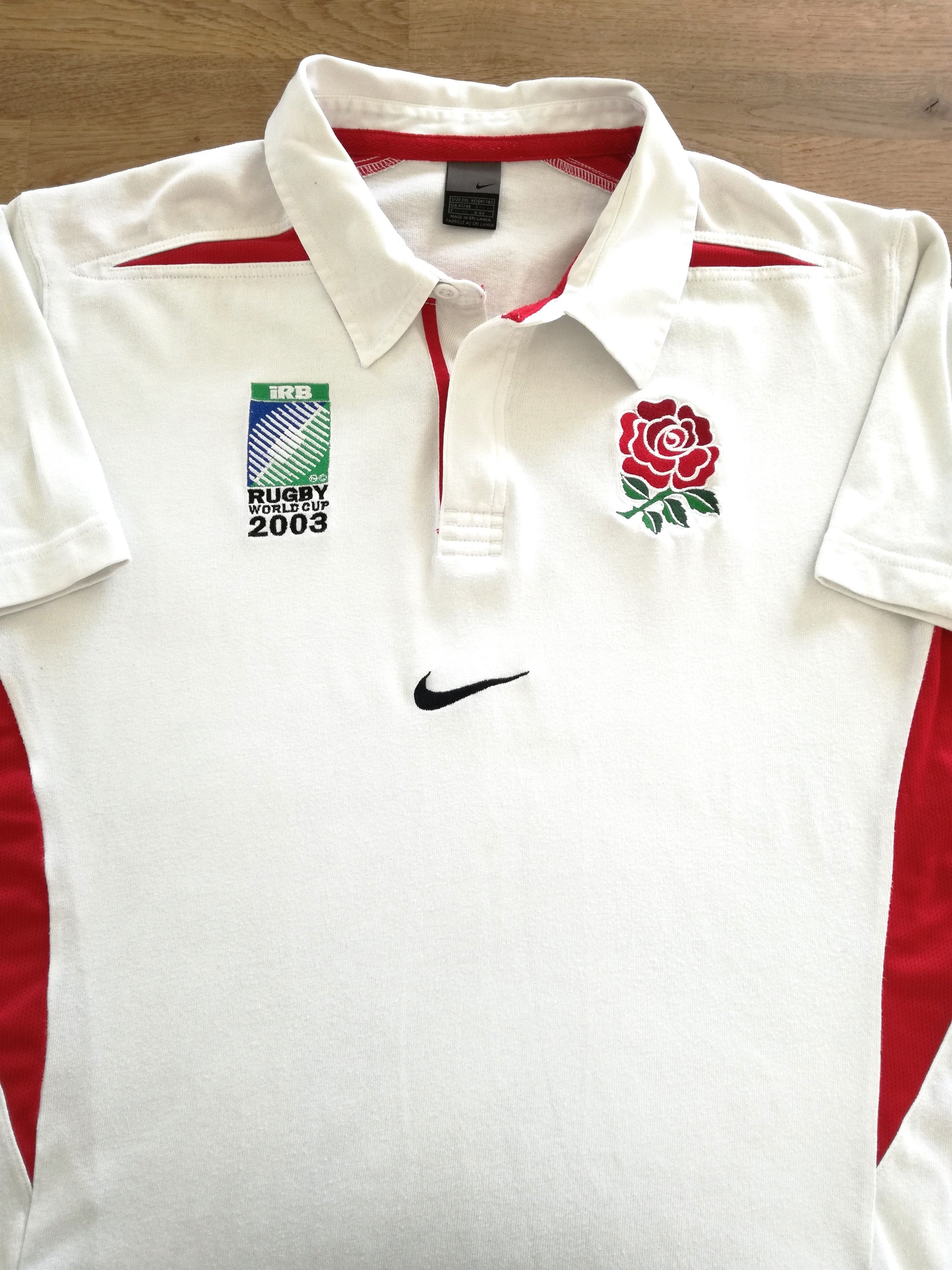 2003 England Home World Cup Rugby Shirt