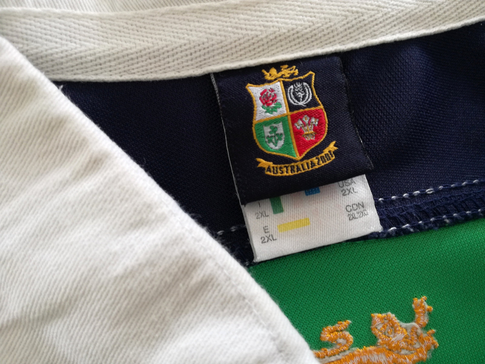2001 British & Irish Lions Rugby Training Shirt - Green (XXL)