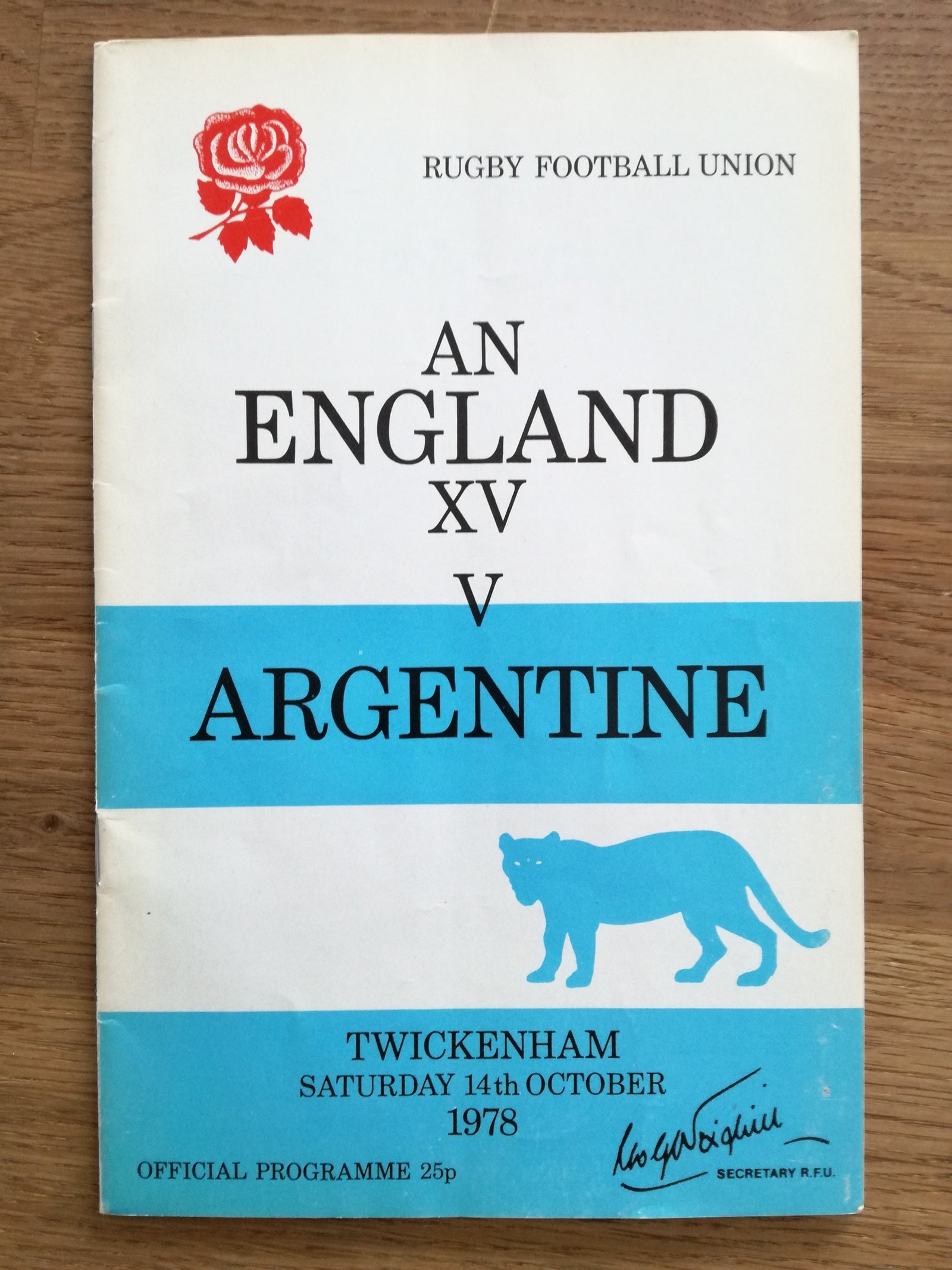 1978 England Home Match Worn (vs Argentina) Rugby Shirt #11 (Slemen) (L)