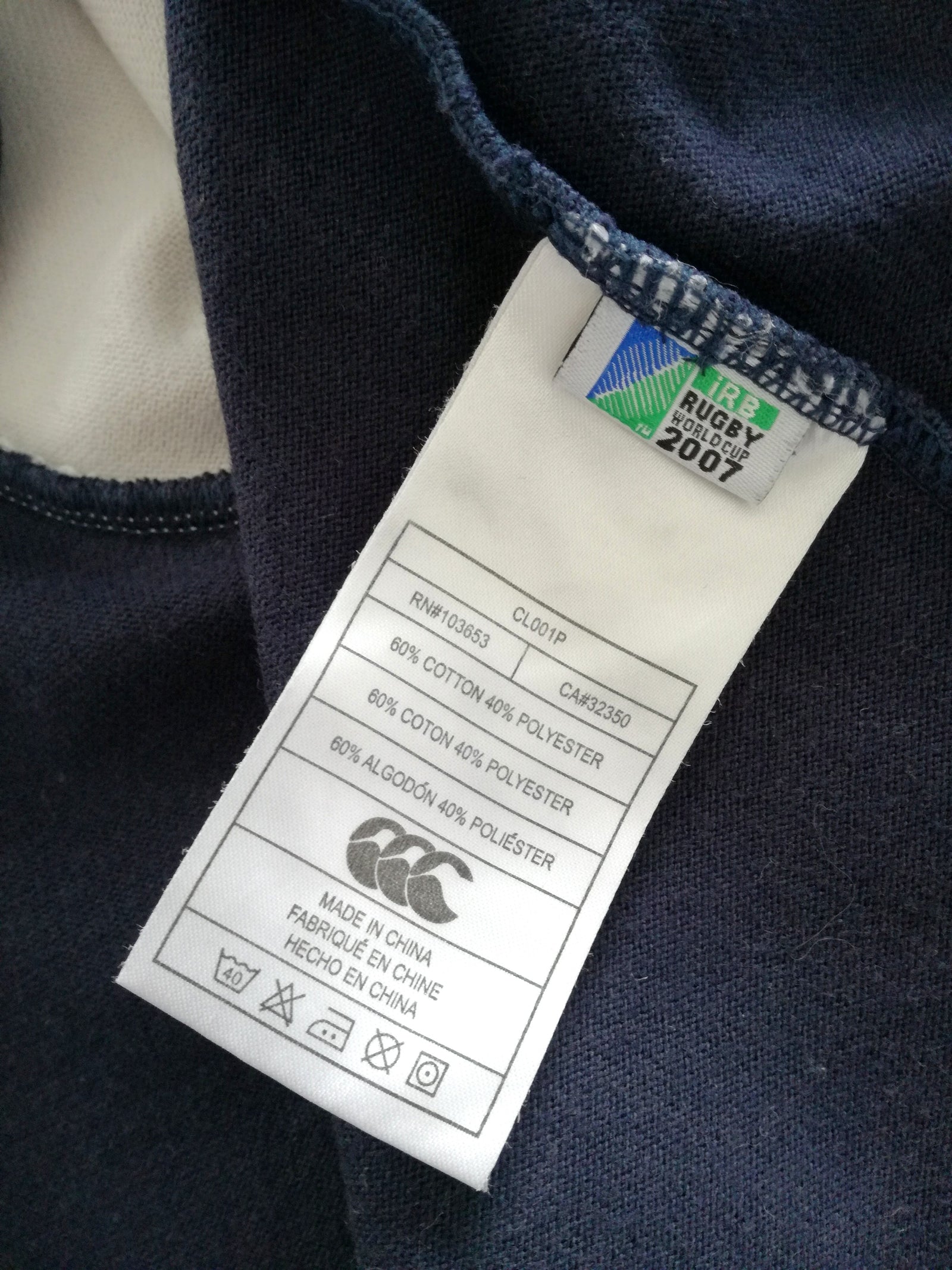 2007 Scotland Home World Cup Rugby Shirt. (3XL)