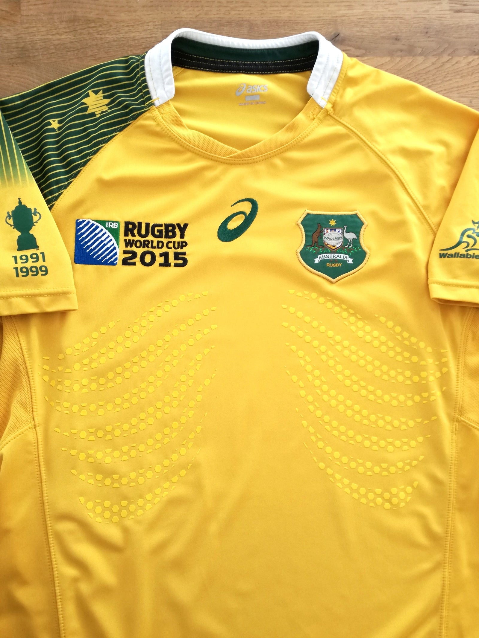 2015 Australia Home World Cup Pro-Fit Rugby Shirt
