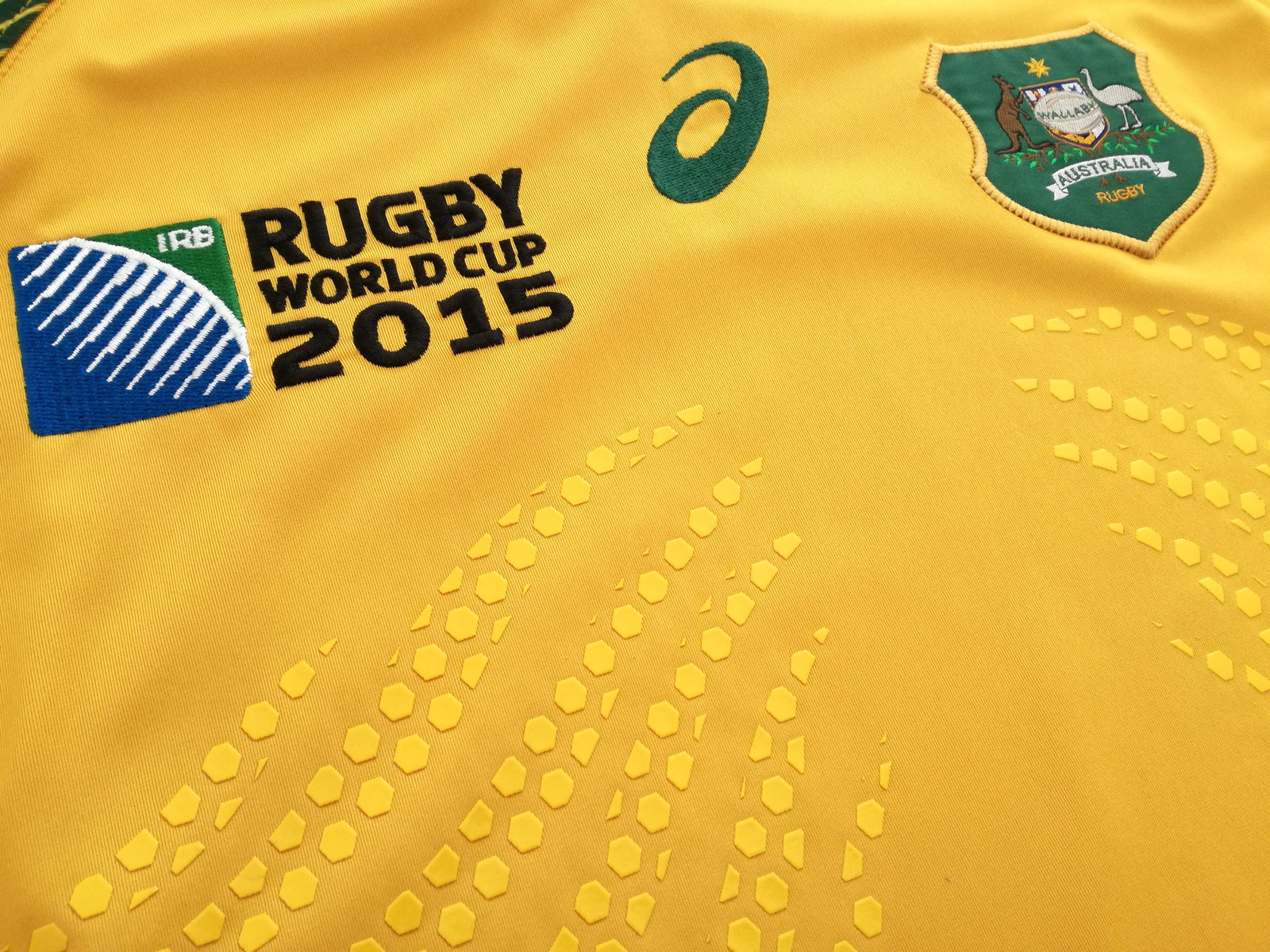 2015 Australia Home World Cup Pro-Fit Rugby Shirt (S)