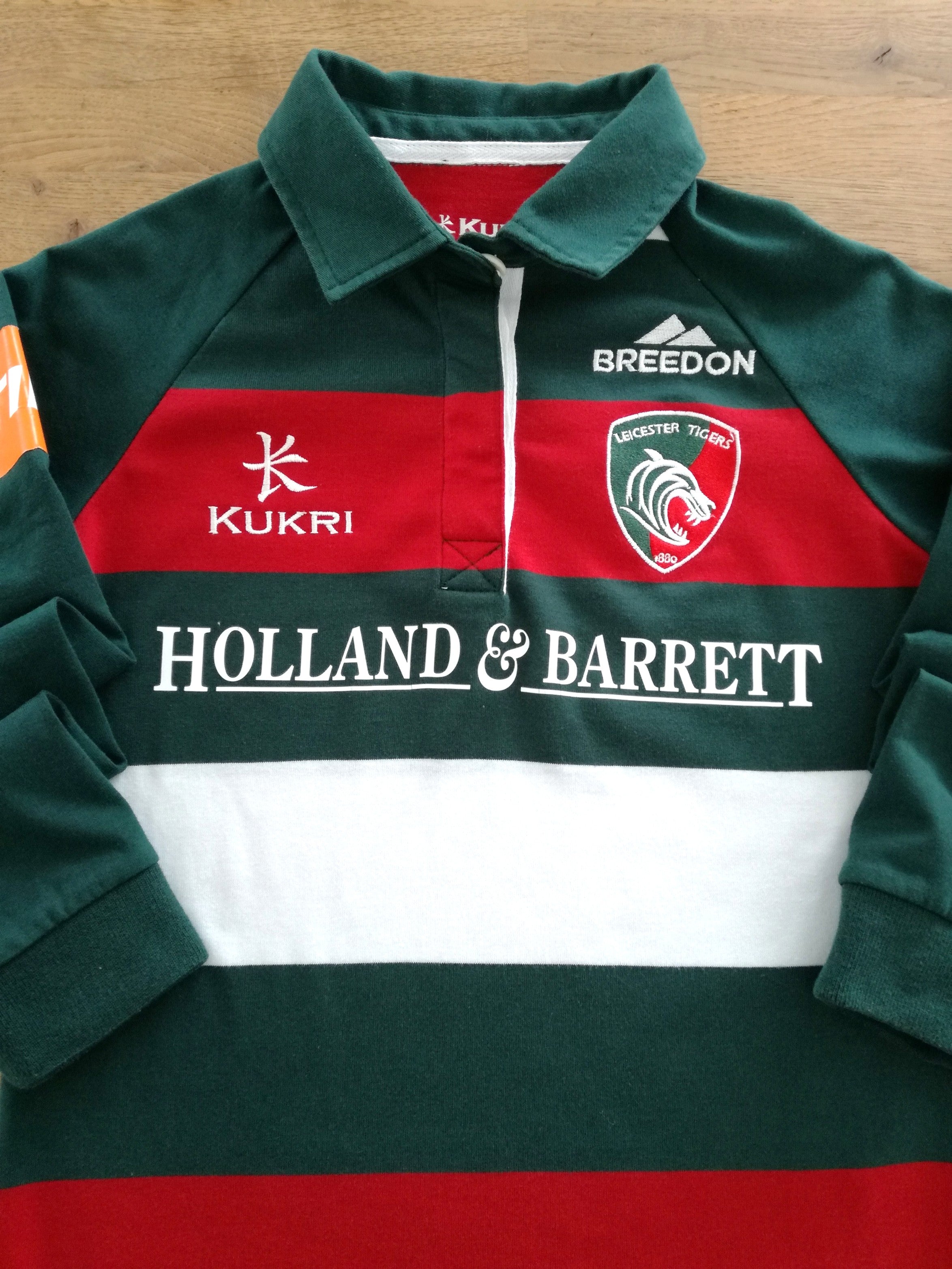 2018/19 Leicester Tigers Home Long Sleeve Rugby Shirt