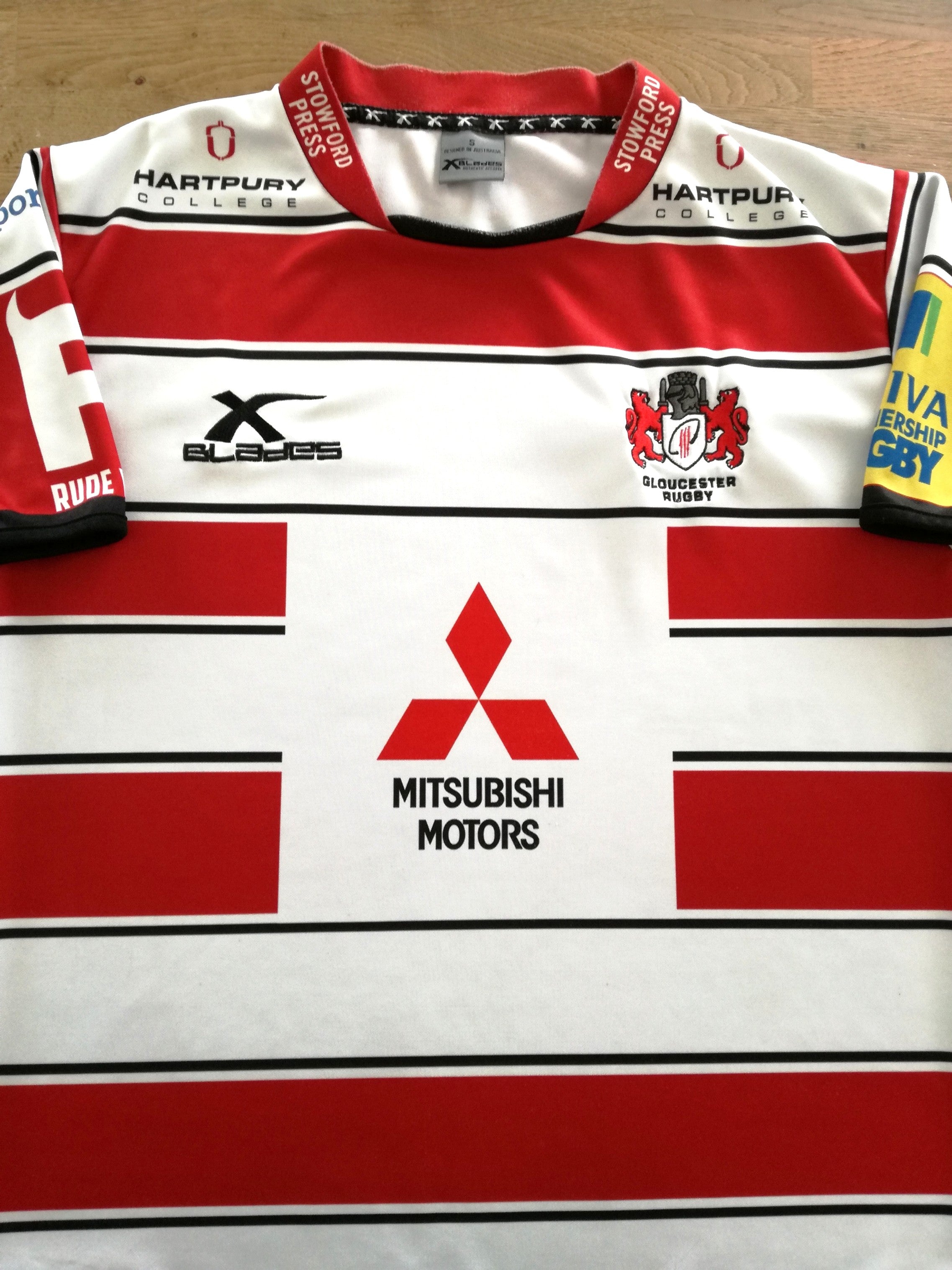 2015/16 Gloucester Home Premiership Rugby Shirt