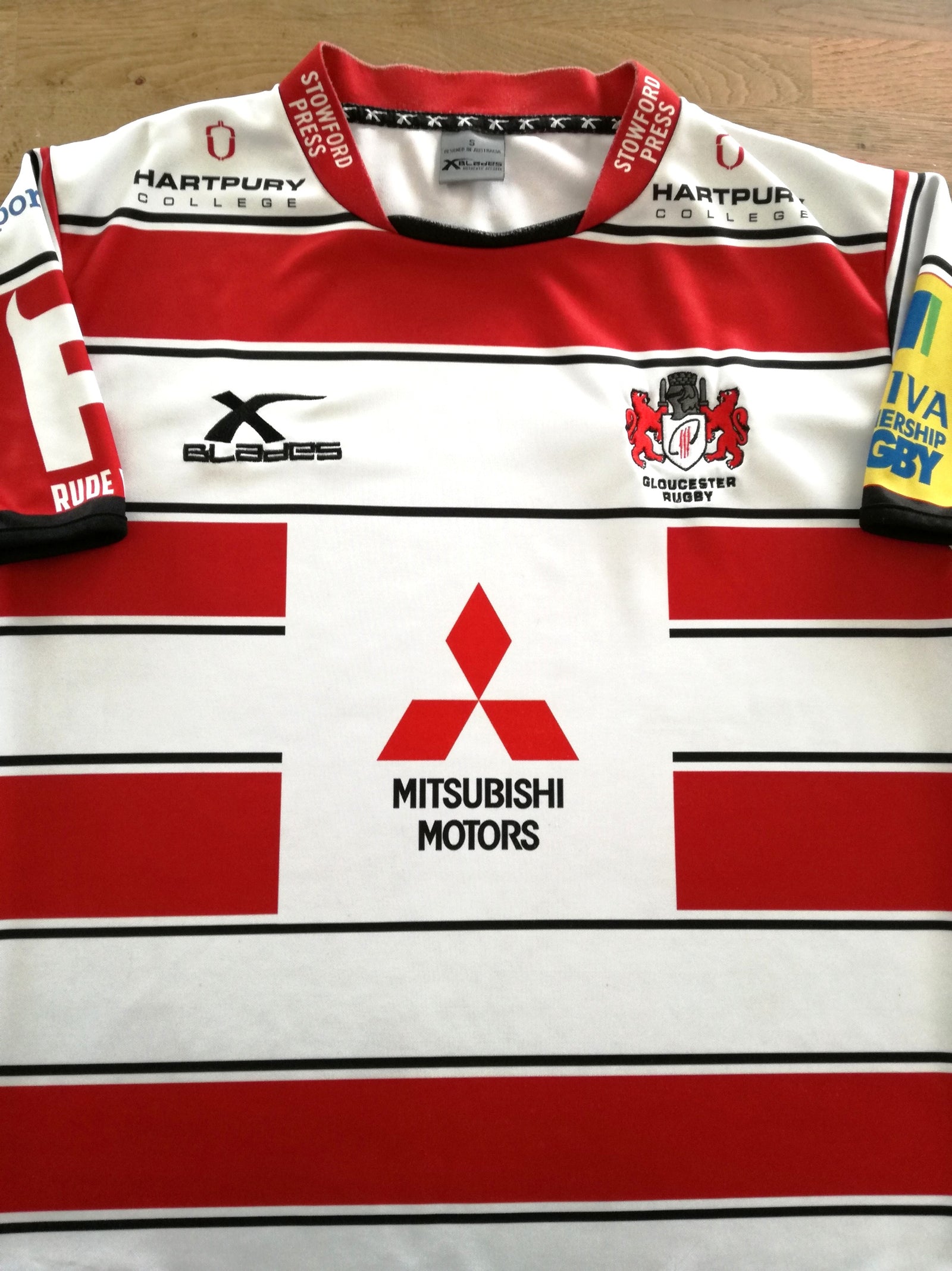 2015/16 Gloucester Home Premiership Rugby Shirt