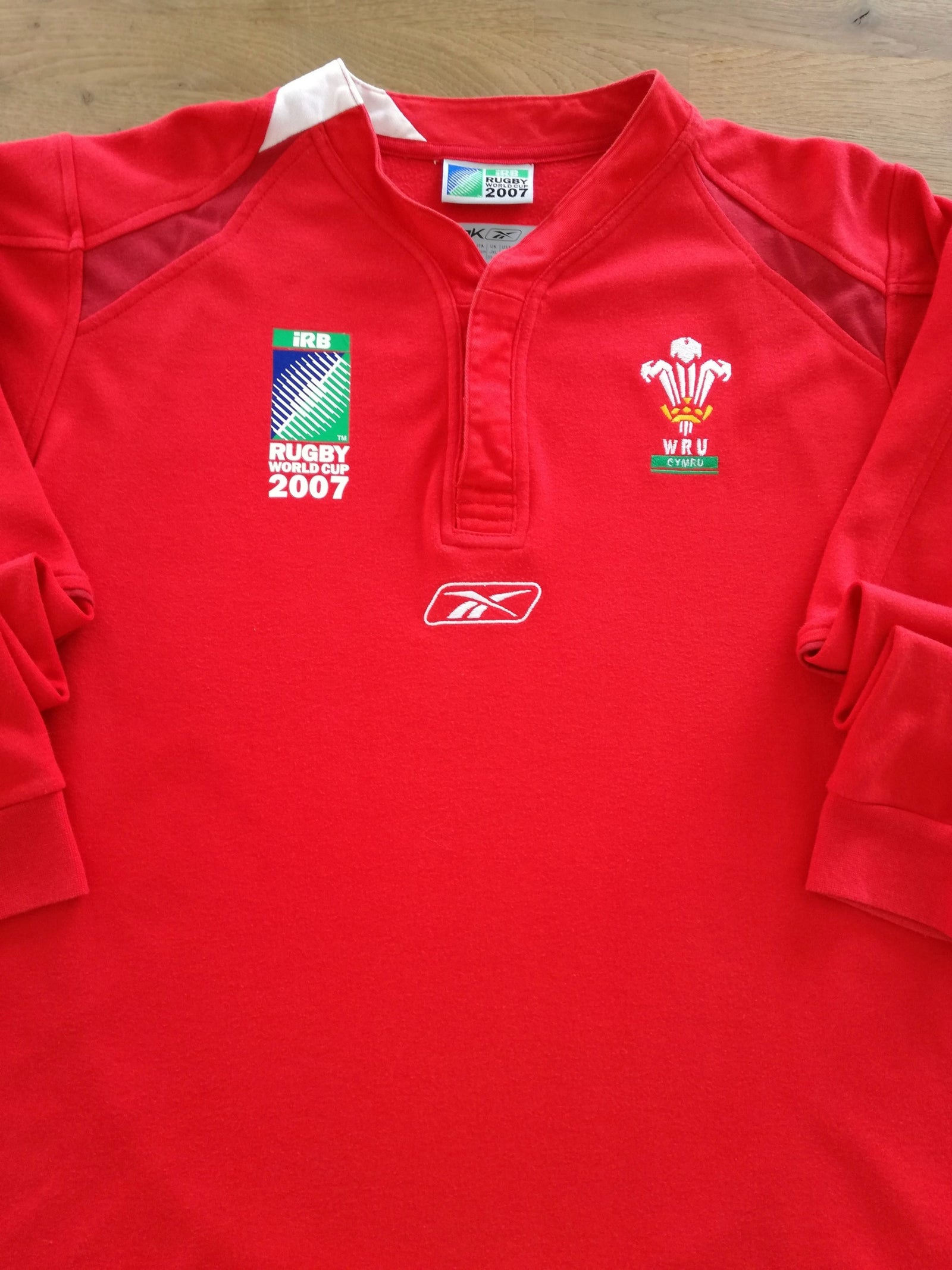 2007 Wales Home World Cup Long Sleeve Rugby Shirt