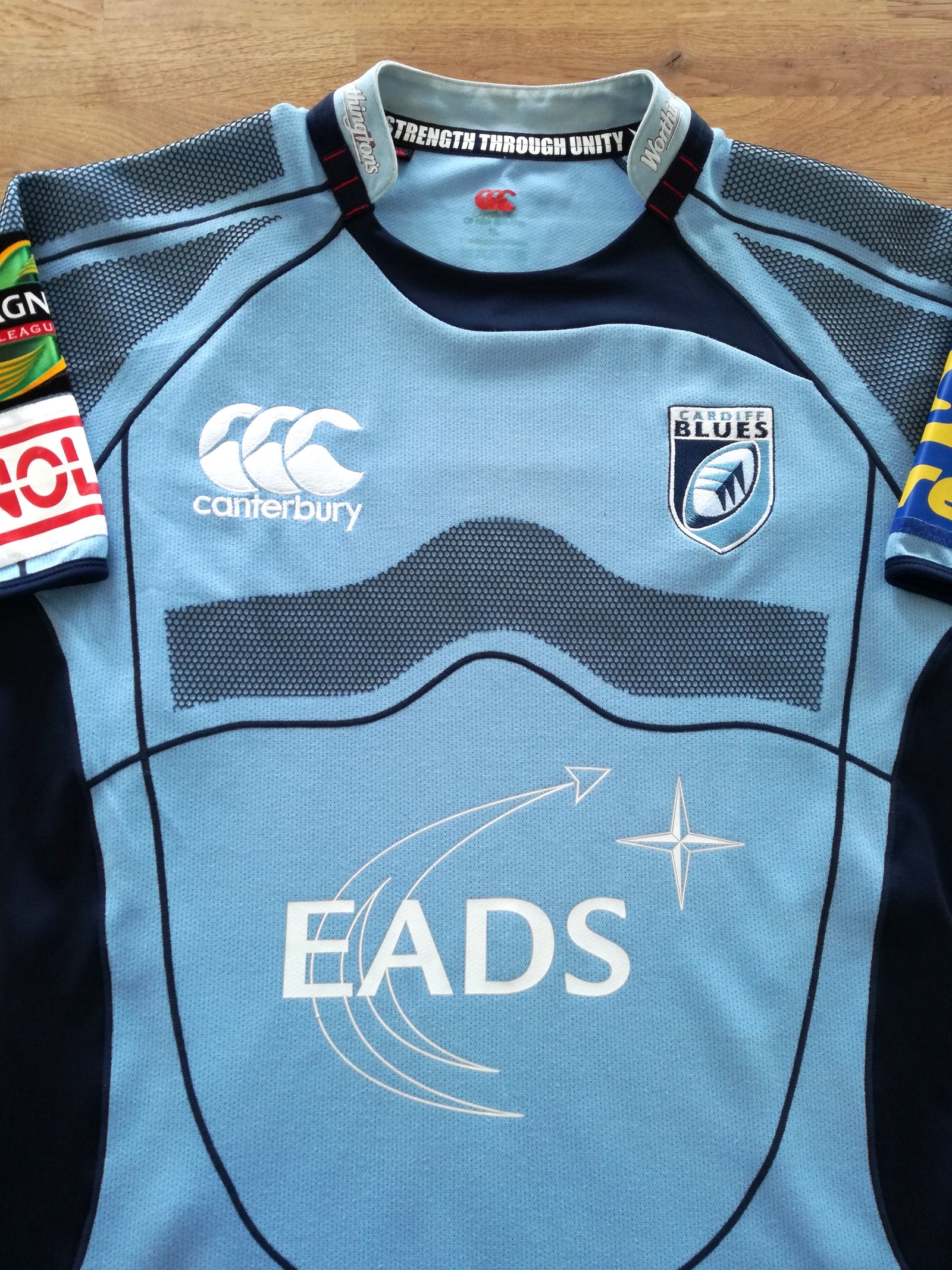 2008/09 Cardiff Blues Home Magners League Player Issue Rugby Shirt
