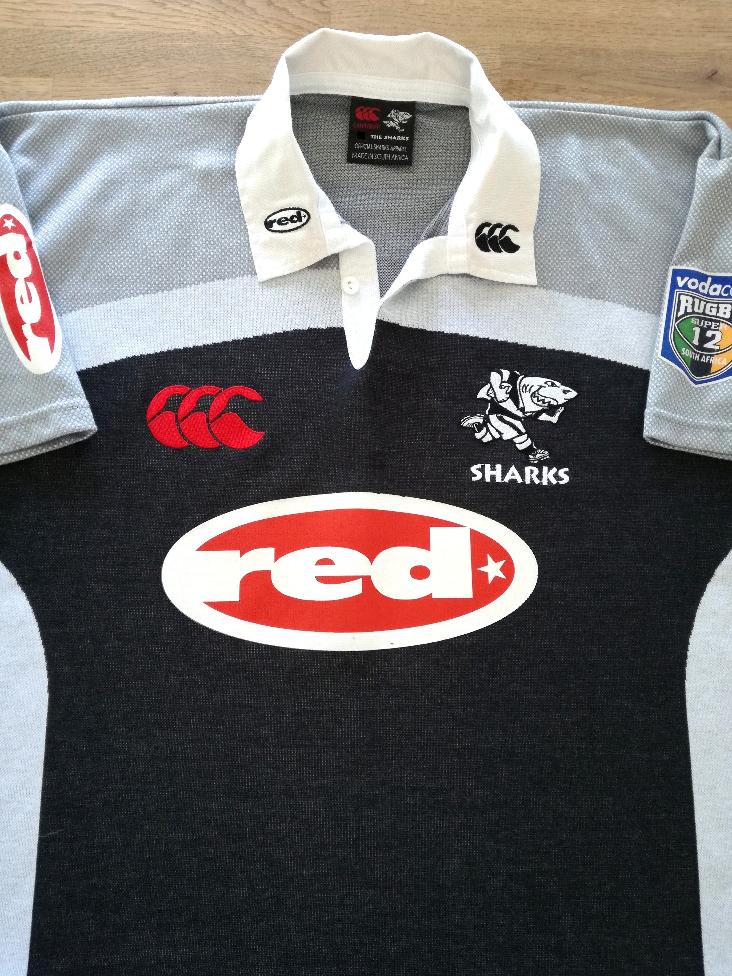 2001 Sharks Home Super12 Rugby Shirt