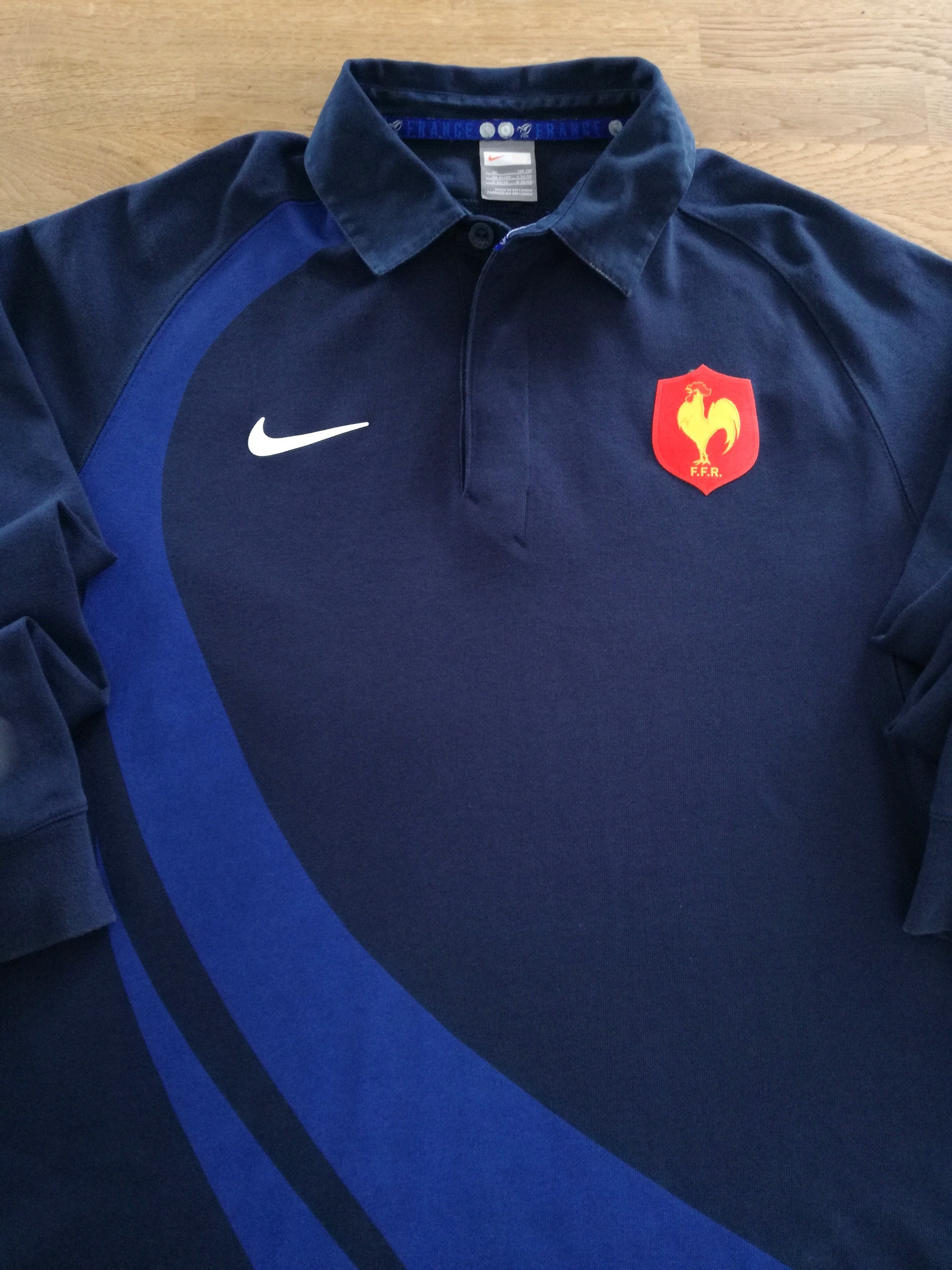 2007/08 France Home Long Sleeve Rugby Shirt