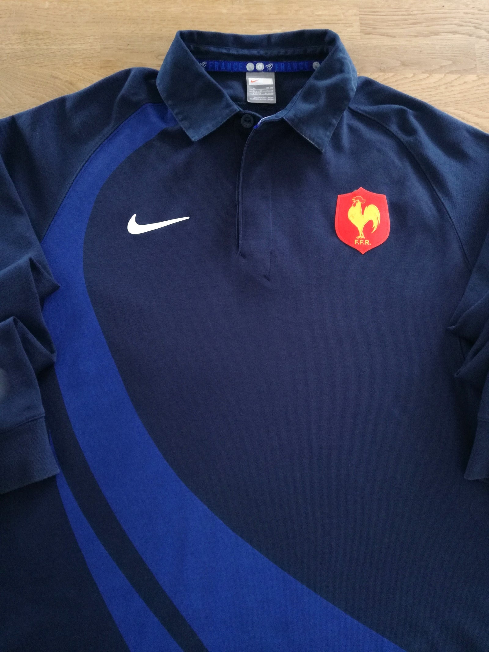 2007/08 France Home Long Sleeve Rugby Shirt