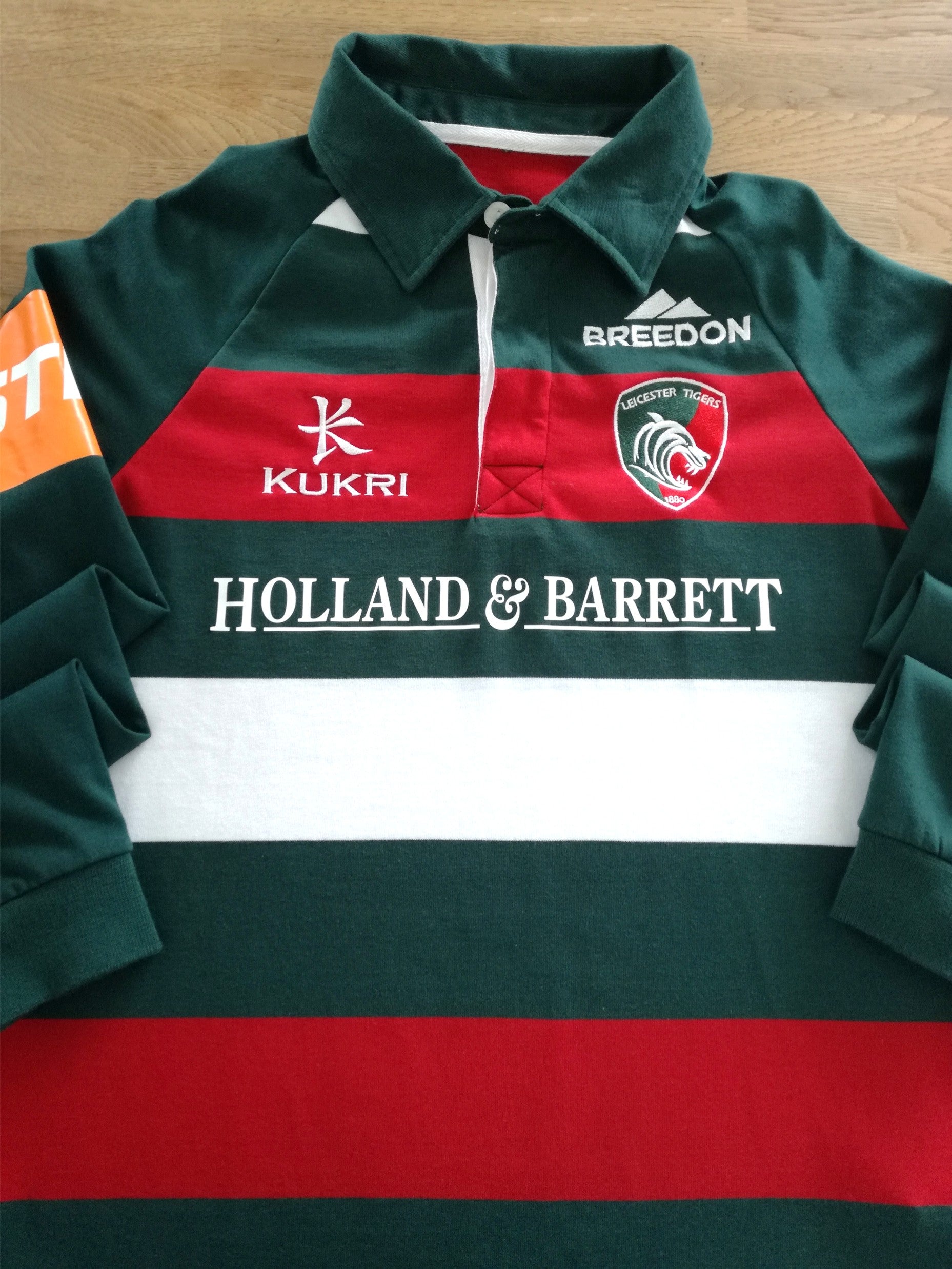 2018/19 Leicester Tigers Home Rugby Shirt. (S)