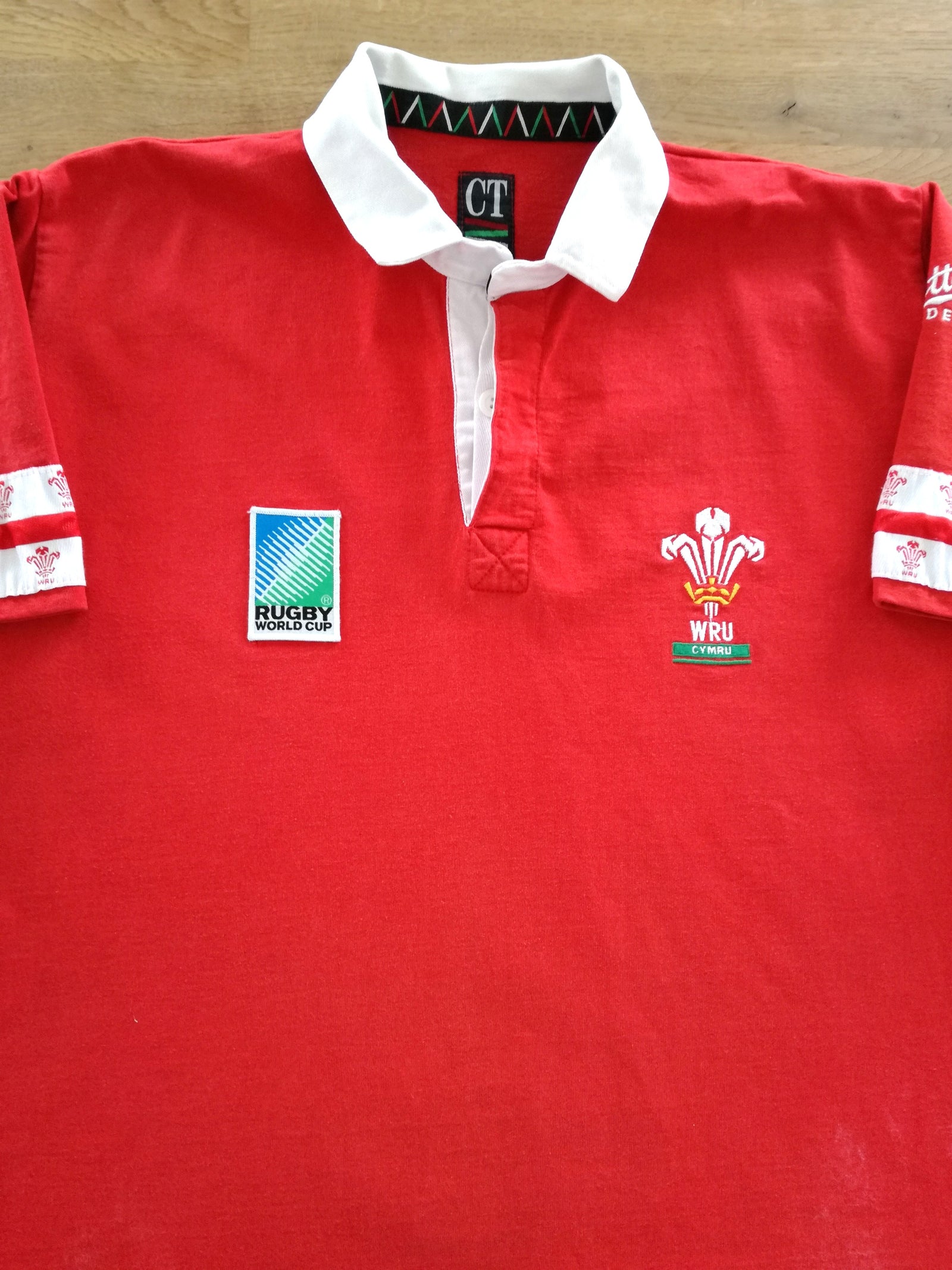 1995 Wales Home World Cup Short Sleeved Rugby Shirt