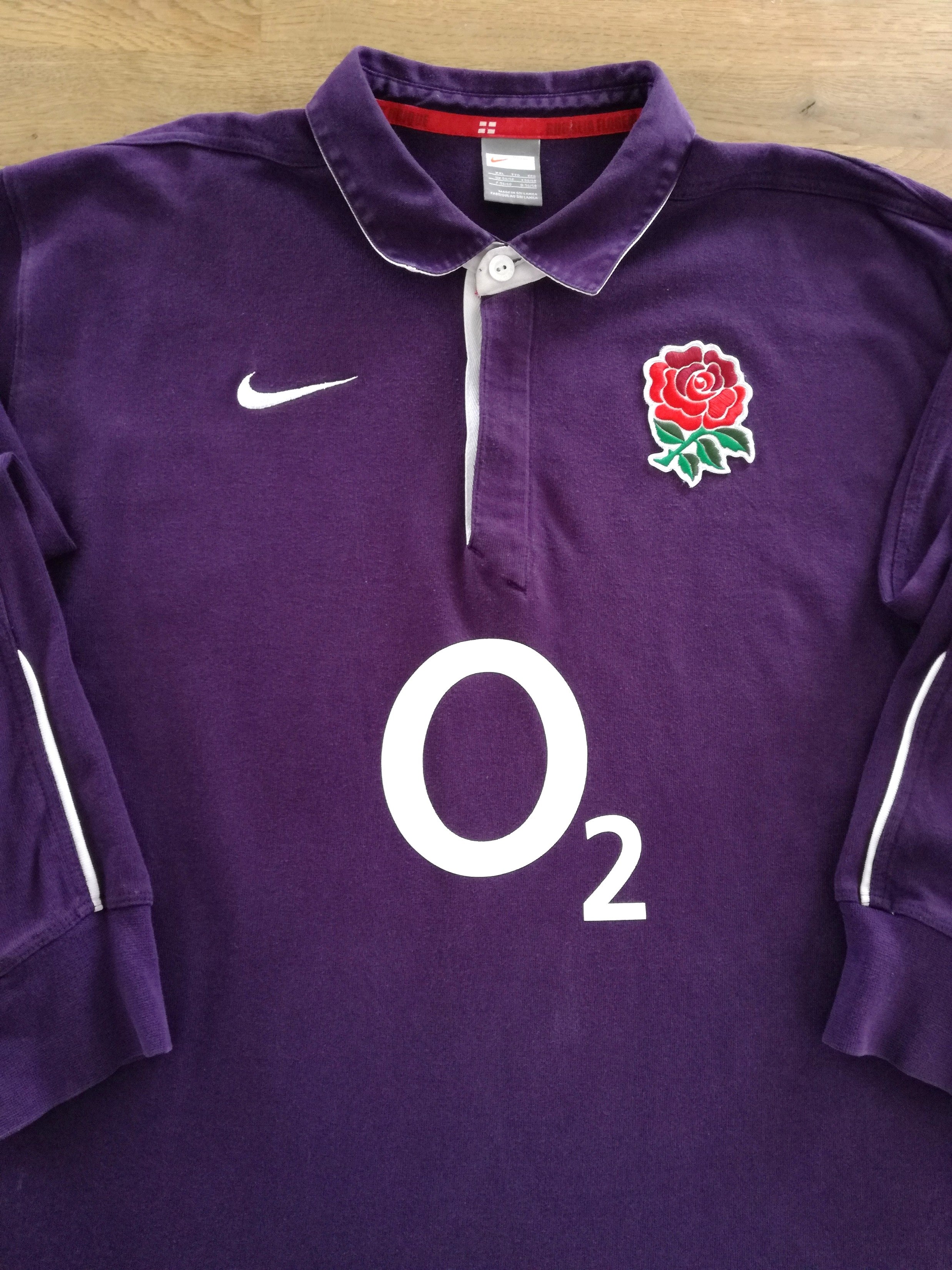 2009/10 England Away Long Sleeve Rugby Shirt